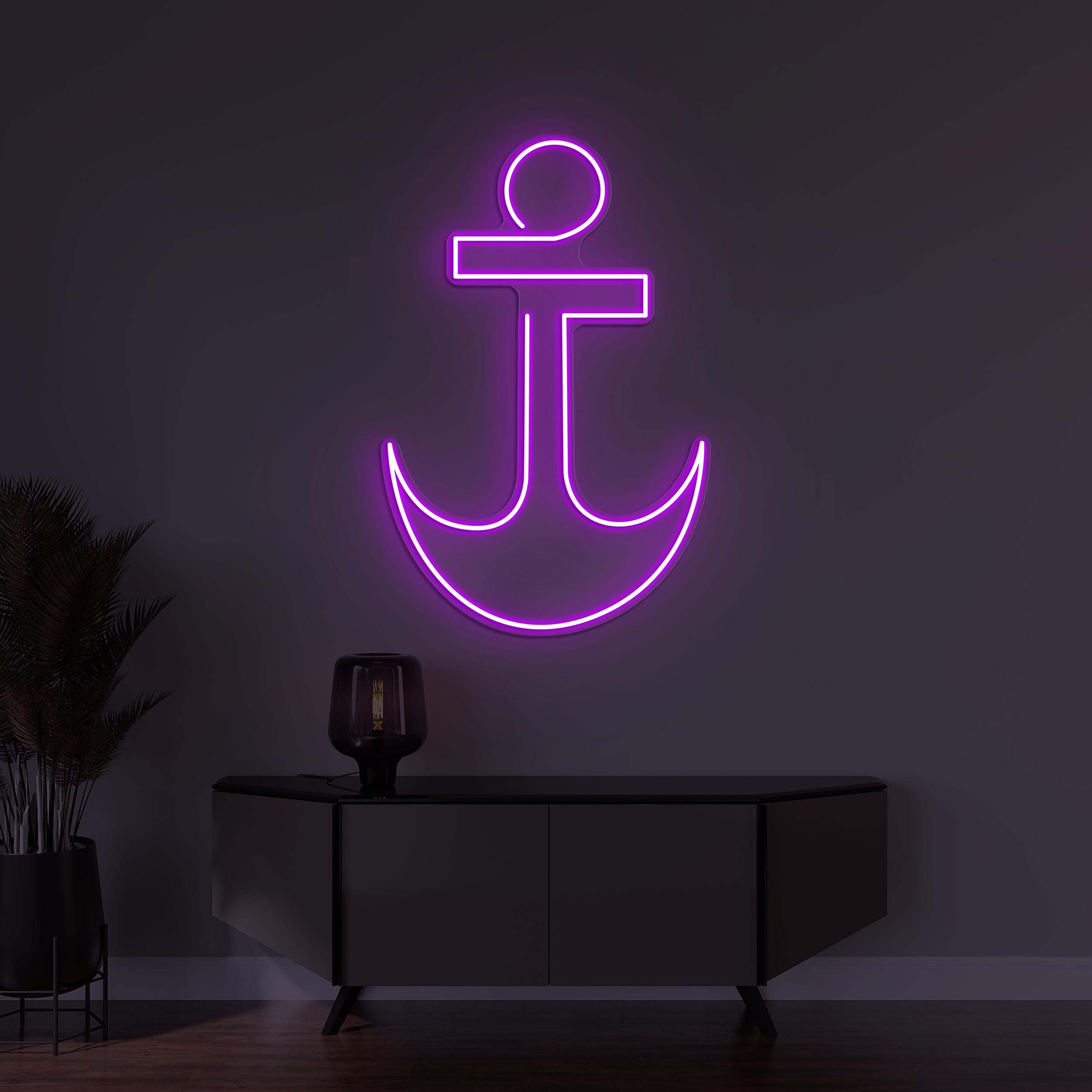 Anchor Neon Sign, Anchor LED Light, Led Wall Decor, Home Wall Art, Nautical Neon Sign, Beach Neon Decor, Marine Neon Light, Sailor Gift Art