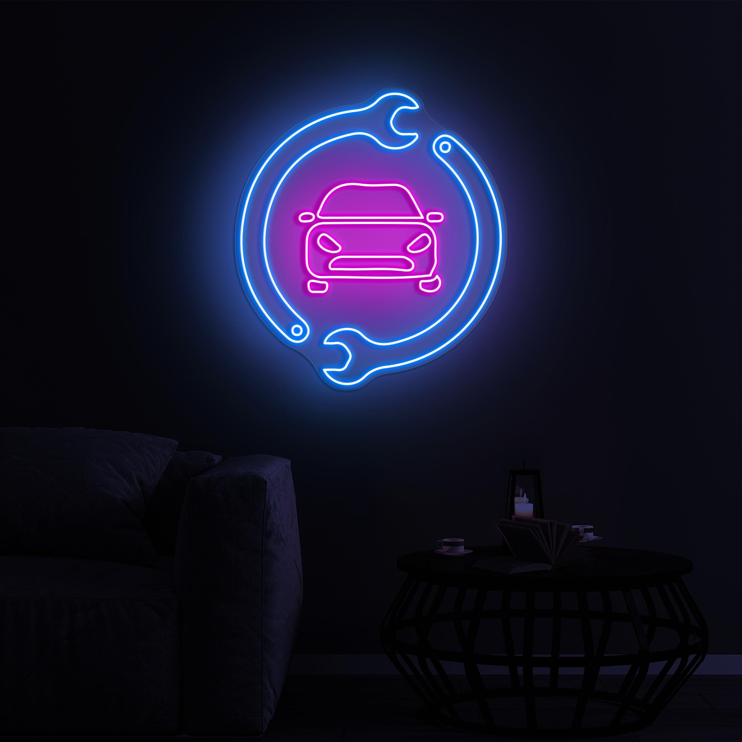 Car Repair Neon Sign, Car Repair LED Light, Auto Repair LED Neon Art, Auto Work Shop Neon Sign, Mechanic LED Sign, Garage Decor Neon Light