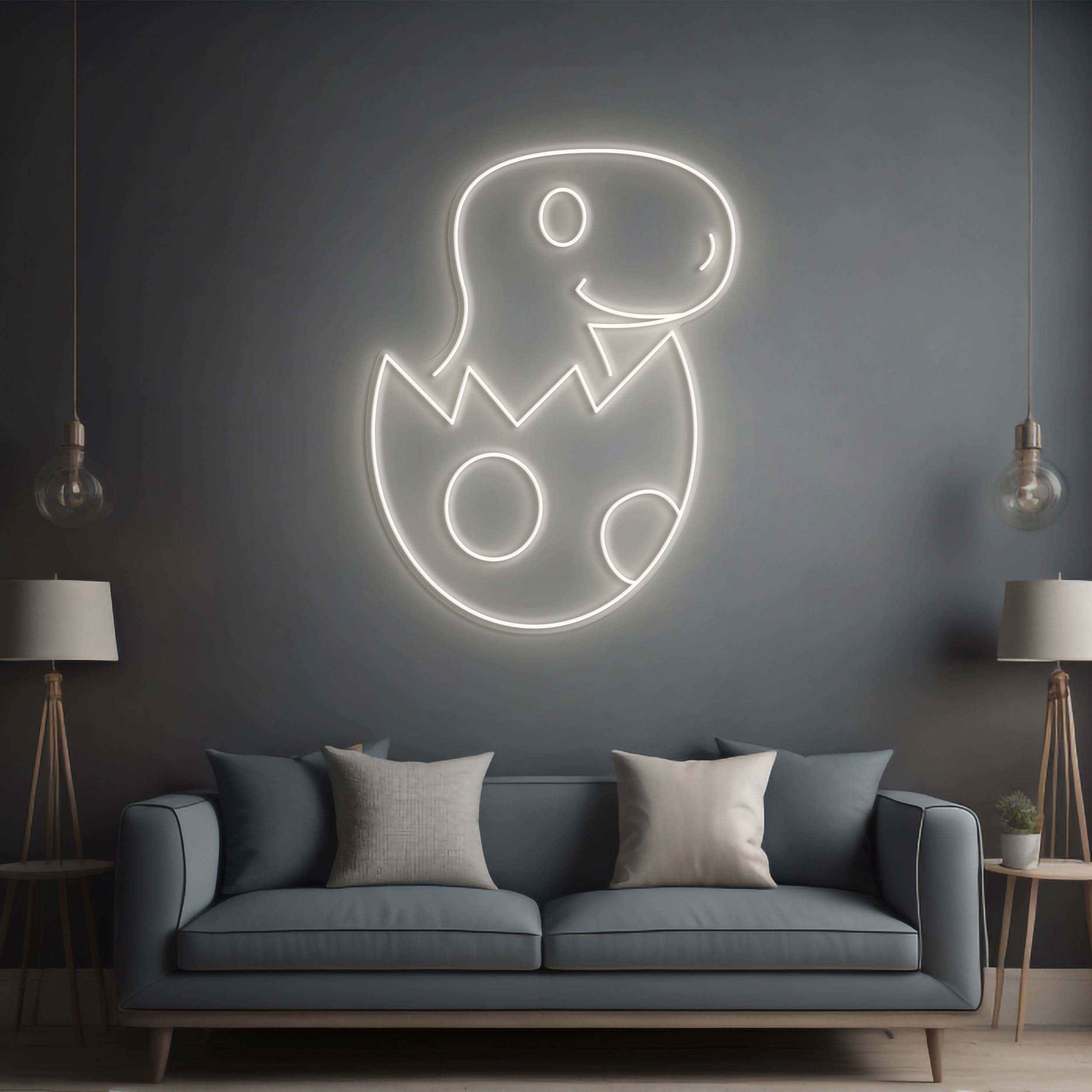 Dino Egg Neon Sign, Dinosaur Night Light, Dino Baby Neon Light, Wall décor for Kids' Bedroom Decor, Gift for Home Parties and Holiday Décor