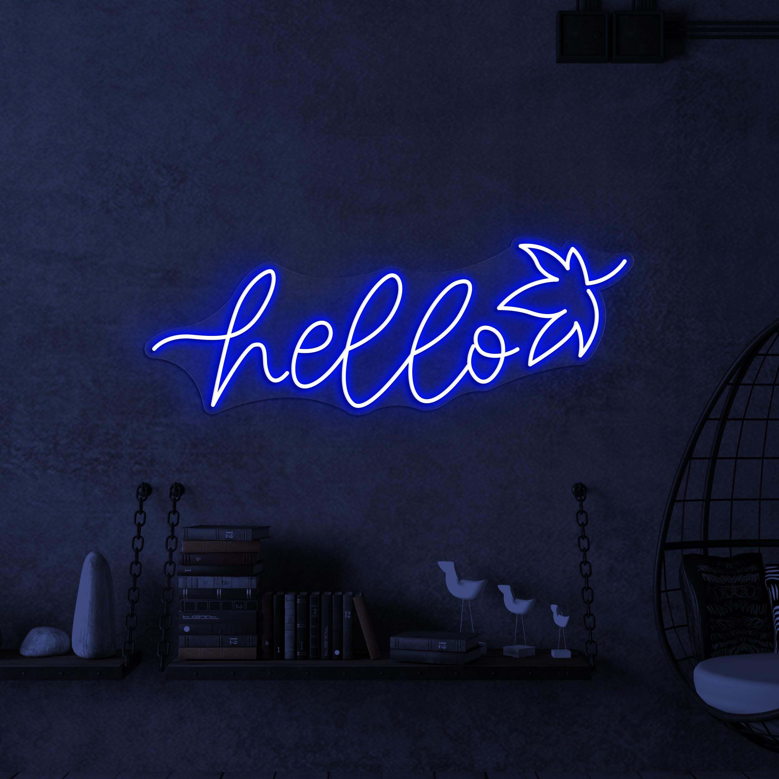 Hello Neon Sign, Hello LED Light, Party Wall Decor, Hello Fall Wall Art, Kids Room Neon Light, Boy and Girl Room Decor, Hello Logo Neon Sign