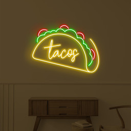 Tacos Neon Sign, Tacos LED Light, Mexican Food Wall Decor, Cafe Neon Wall Art, Restaurant Neon Sign, Custom Neon Sign, Kitchen Wall Decor