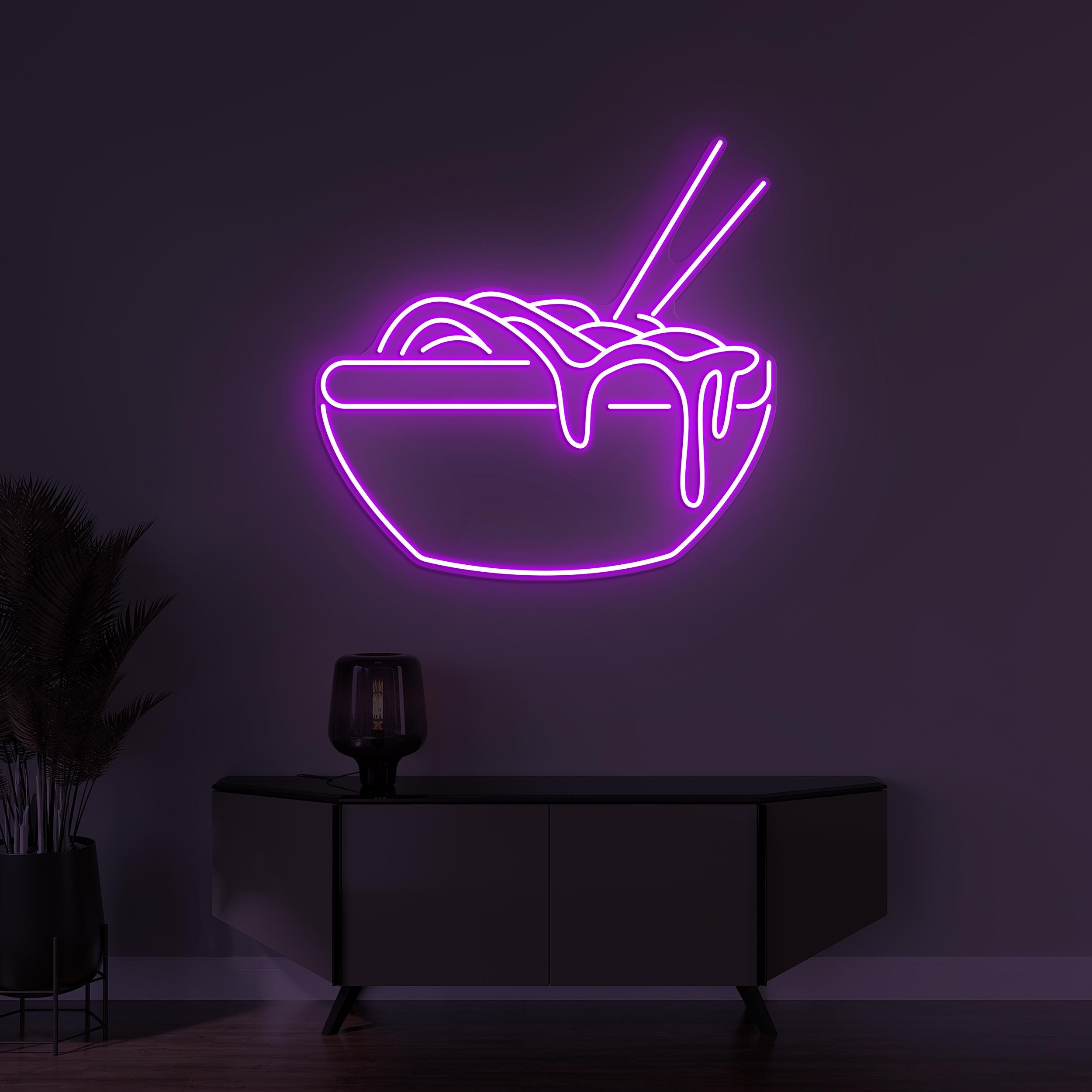 Noodle Bowl Neon Sign, Noodle Bowl LED Light, Ramen Wall Decor, Asian Food Neon Art, Custom Neon Sign, Noodle Lover Neon Sign, Cafe Wall Art