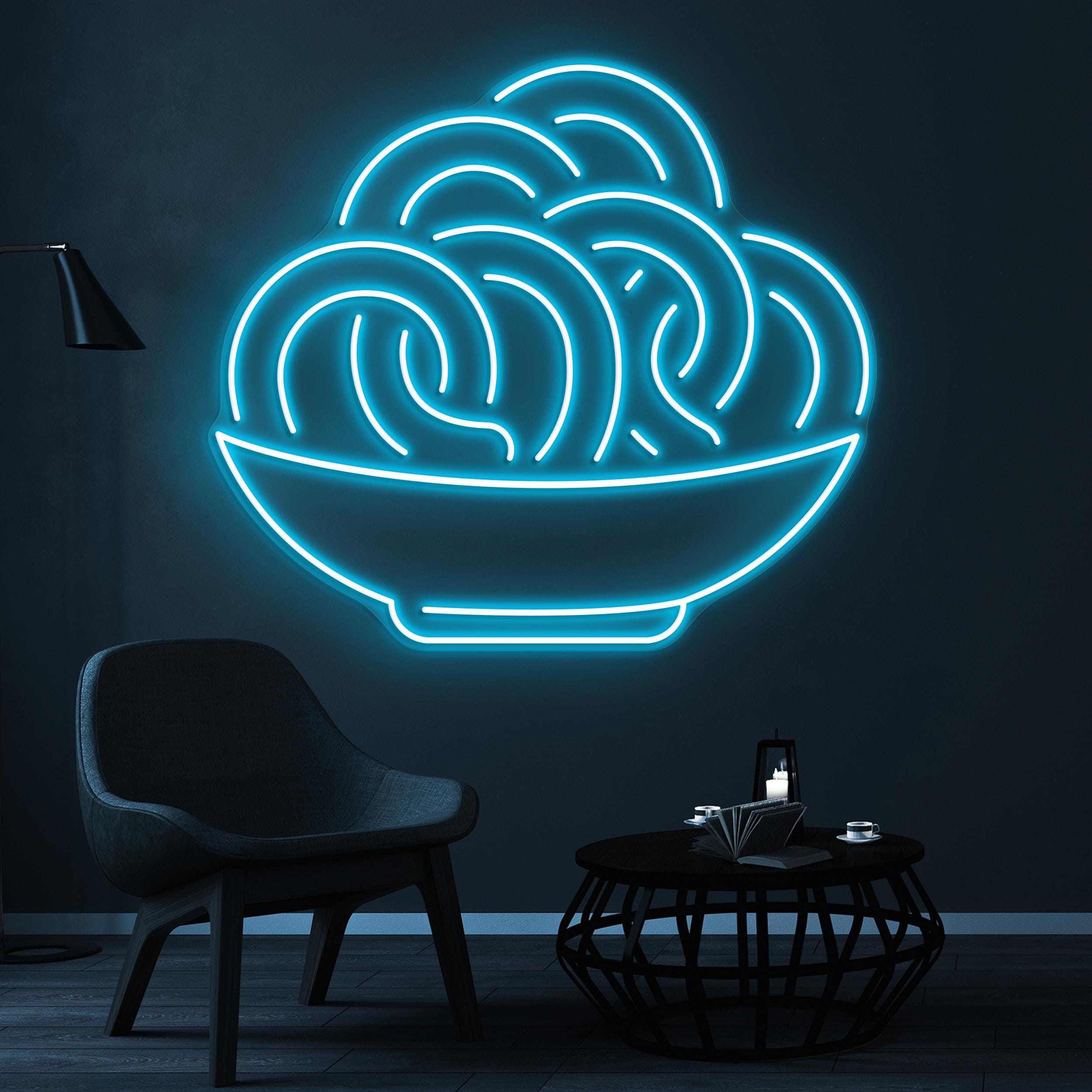 Noodle Bowl Neon Sign, Noodle Bowl LED Light, Ramen Wall Decor, Asian Restaurant Sign, Kitchen Wall Light, Pasta Neon Sign, Ramen Shop Decor