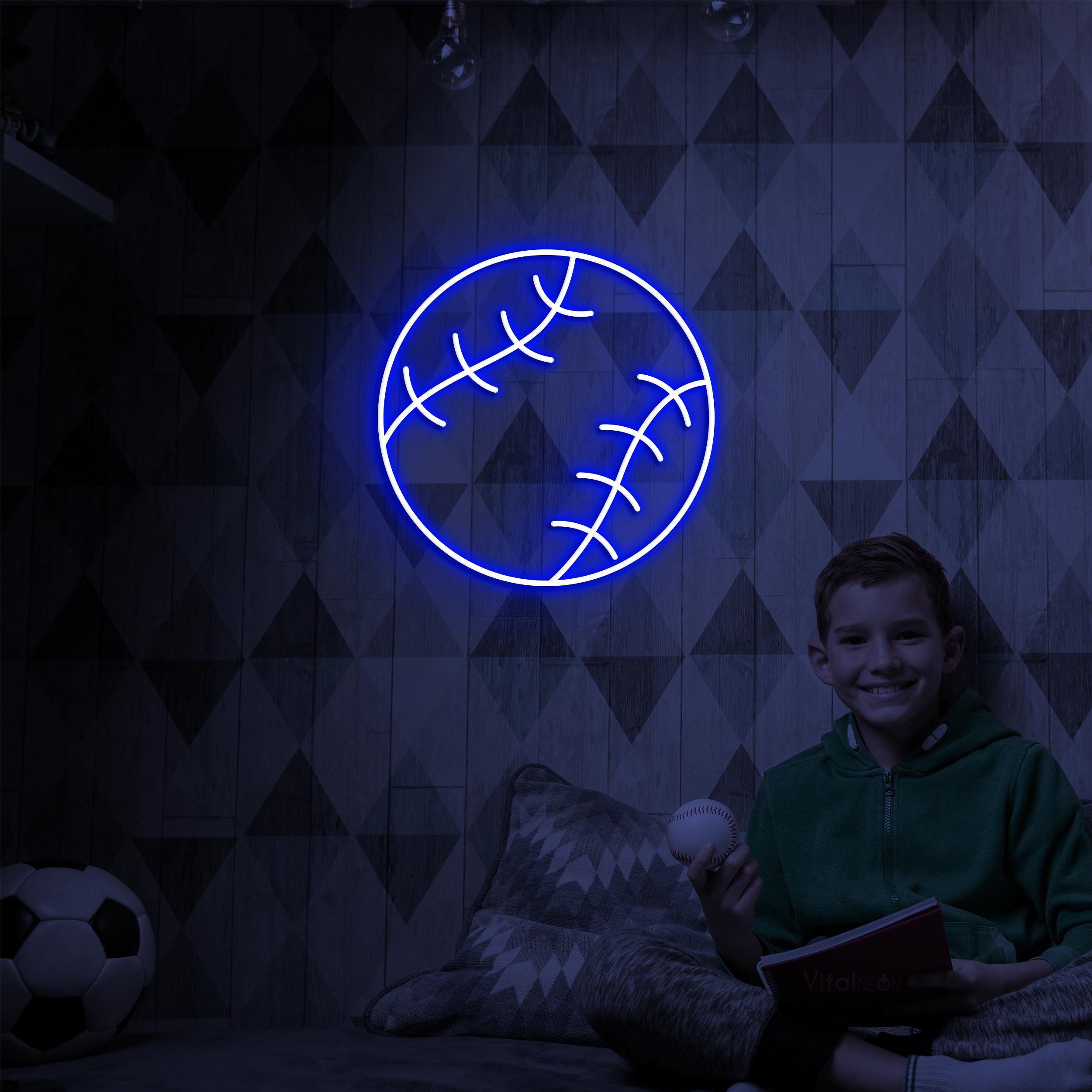 Baseball Neon Sign, Baseball LED Light, Sports Shop Wall Art, Kids Room Wall Decor, Baseball Club Neon Light, Game Room Led Sign, Home Decor