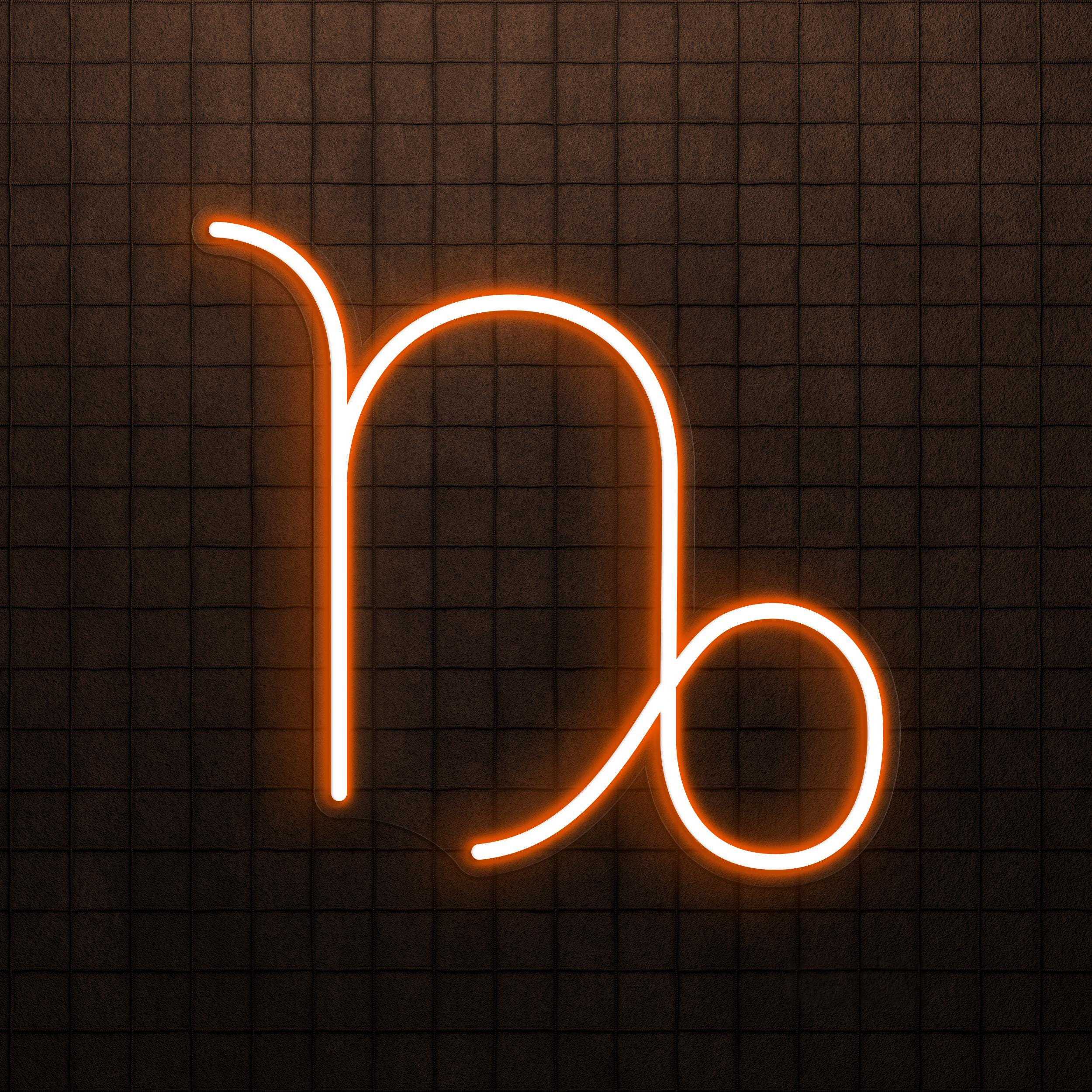 Capricorn Neon Sign, Capricorn LED Light, 3D Printed Wall Decor, Horoscope LED Neon Sign, Astrology Zodiac Wall Art, Zodiac Symbols Decor
