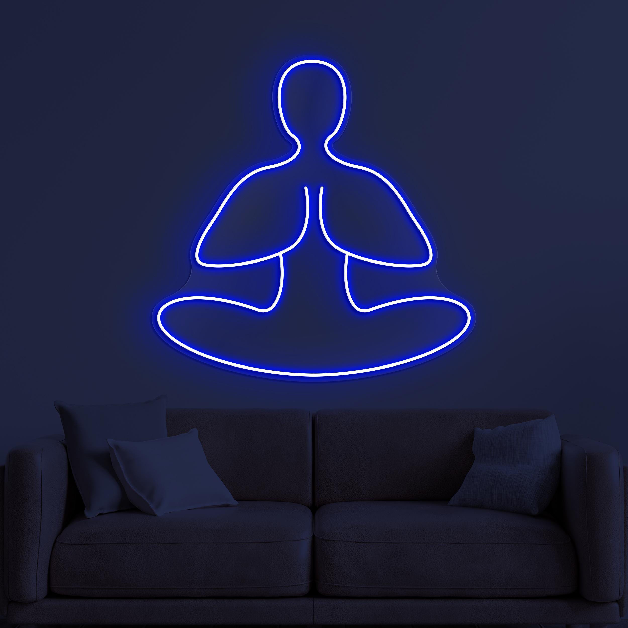 Yoga Neon Sign, Yoga LED Light, Fitness Room Wall Decor, Boy Room Wall Art, Gift For Yoga Lover, Gym Neon Light, Workout Studio Led Sign