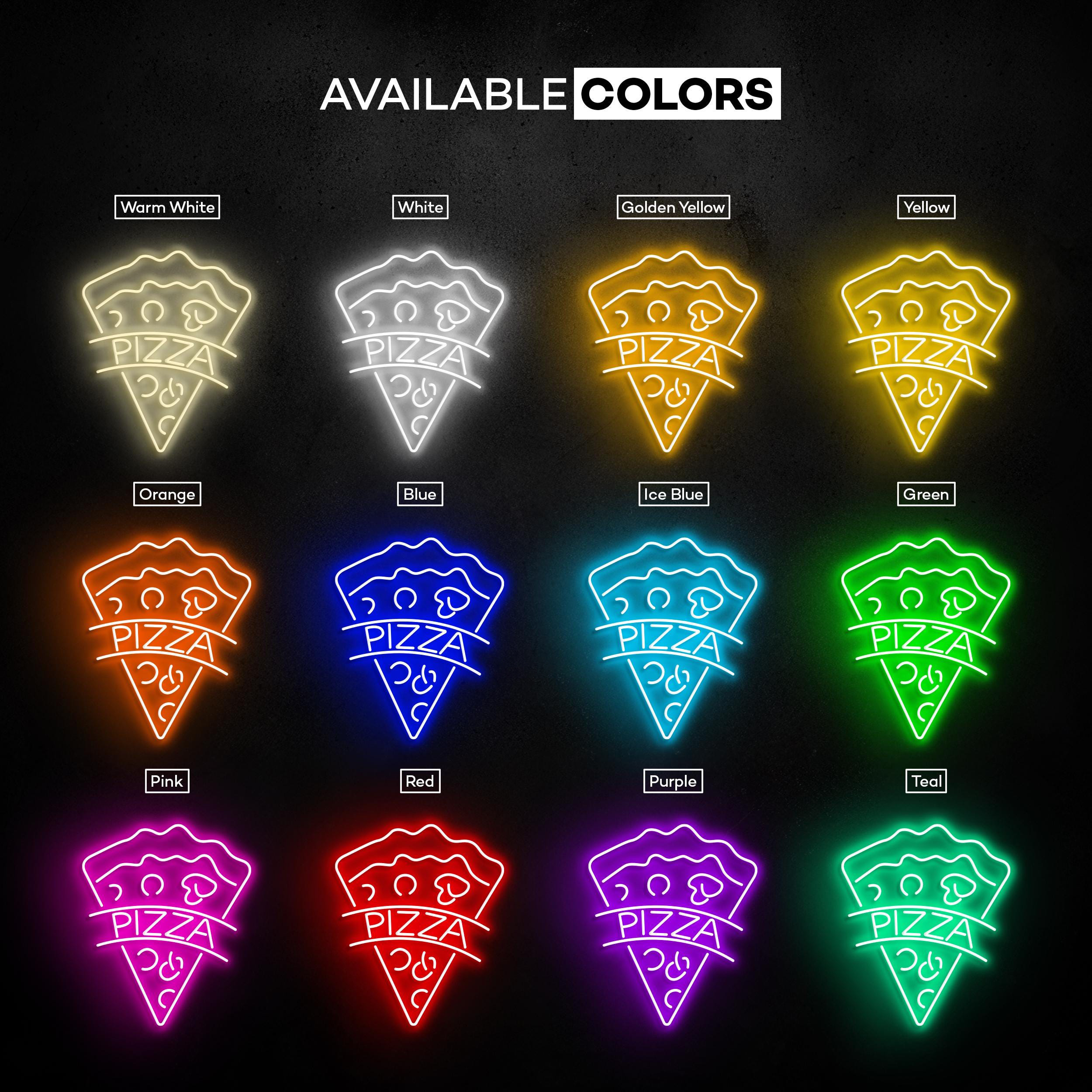 Pizza Neon Sign, Pizza LED Light, Pizza Logo Wall Decor, Pizza Cafe Neon Light, Kitchen Neon Art, Foodie Neon Sign, Pizza Lover Wall Decor