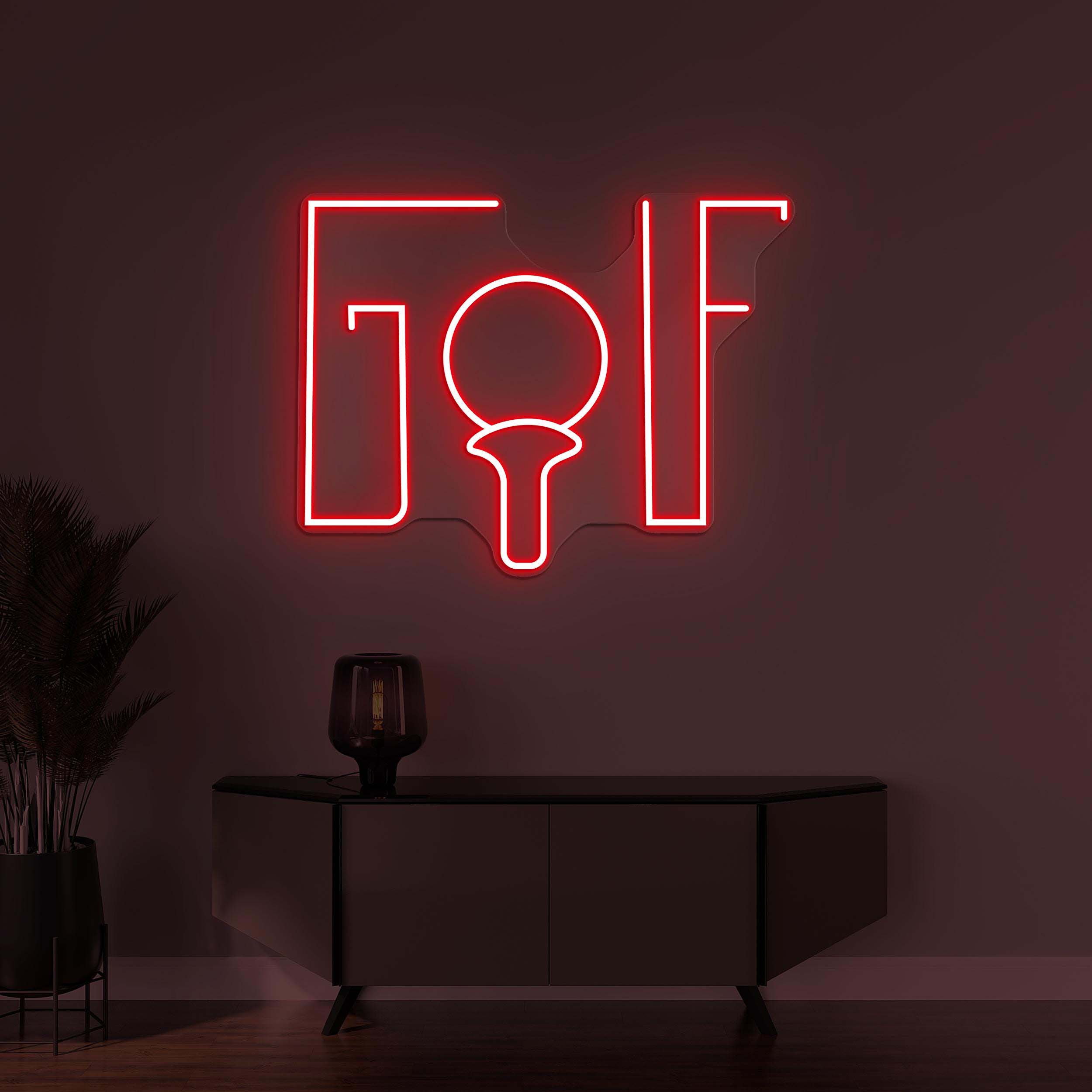 Golf Neon Sign, Golf LED Light, Golf Wall Decor, Game Room, Sports Wall Decor, Club Neon Sign, Golf Ball Art, Home Decor, Golf Lover Gift