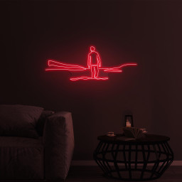 Man on a Cliff Neon Sign, Cliffhanger LED Light, Man on a Cliff LED Neon Art, Home Wall Decor, Adventure Wall Decor, Mountain Adventure Sign
