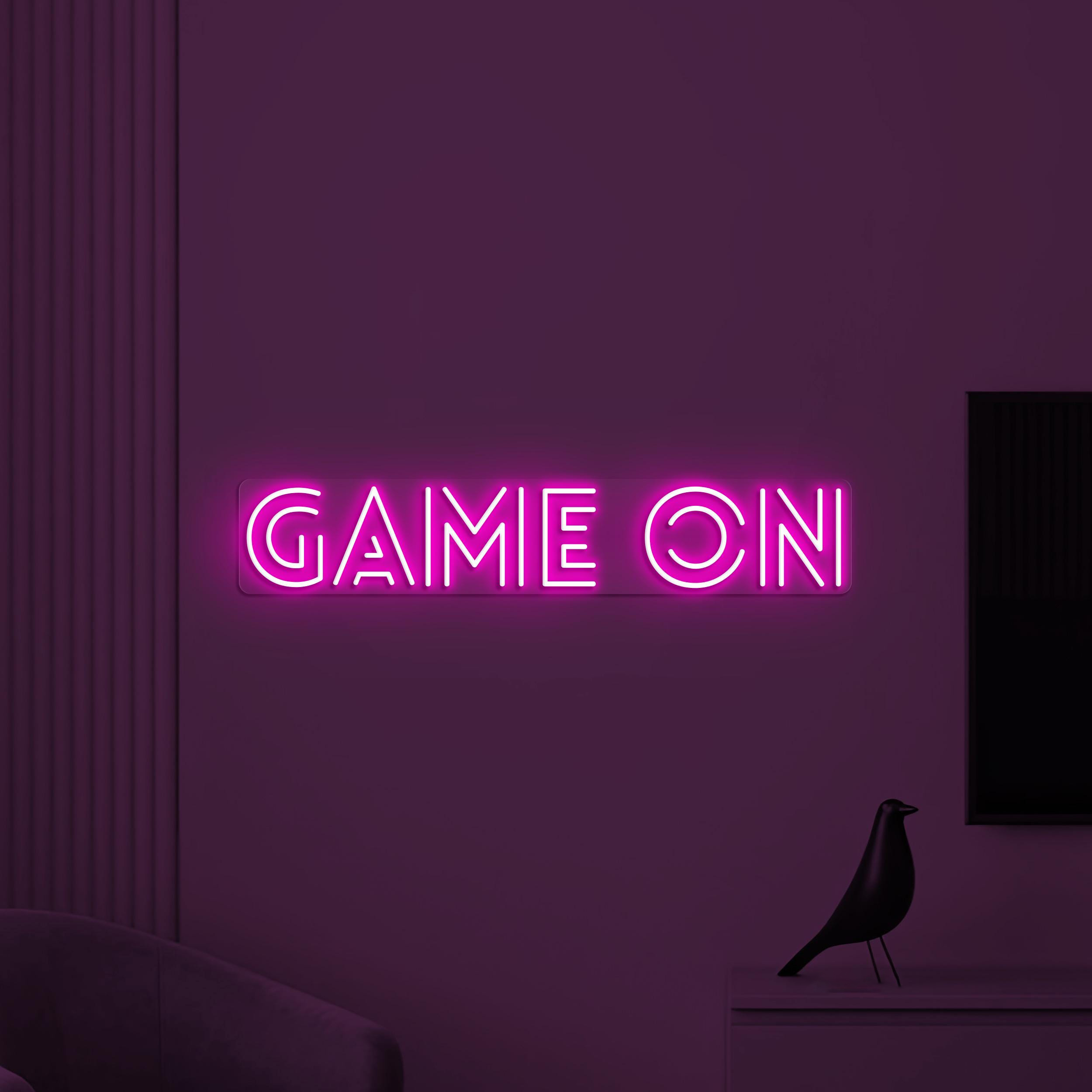 Game On Neon Sign, Game On LED Light, Gaming Zone Wall Decor, Video Game Neon Light, Custom Sign, Gift For Game Lover, Game Room Wall Art