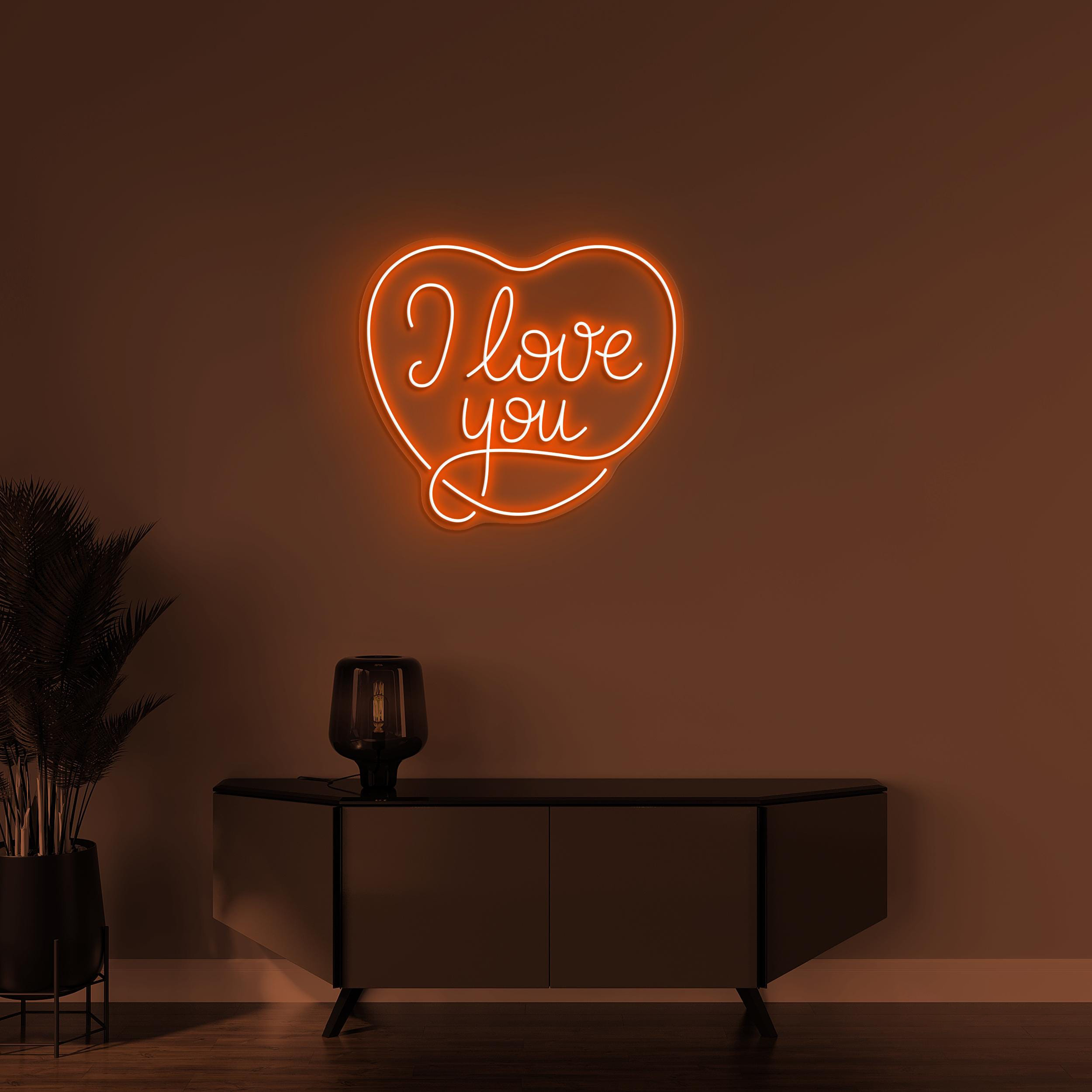 I Love You Neon Sign, I Love You LED Light, I Love You In Heart Wall Decor, Wedding Party Wall Art, Romantic Couple Love Sign, Couple Gift