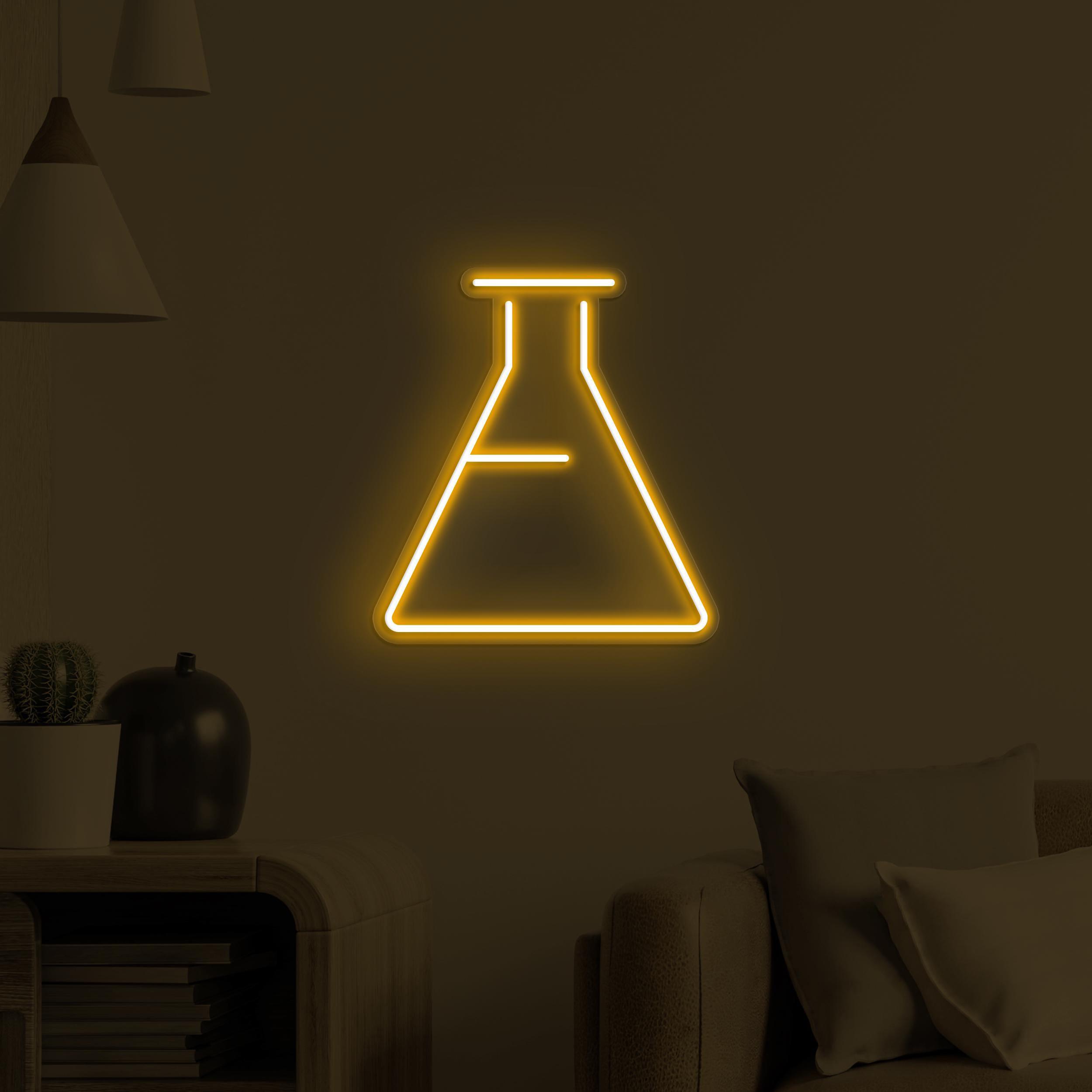 Flask Neon Sign, Flask LED Light, Science Wall Art, Library Wall Decor, Decor for School, Colleges and Universities, Custom Neon Light, Gift