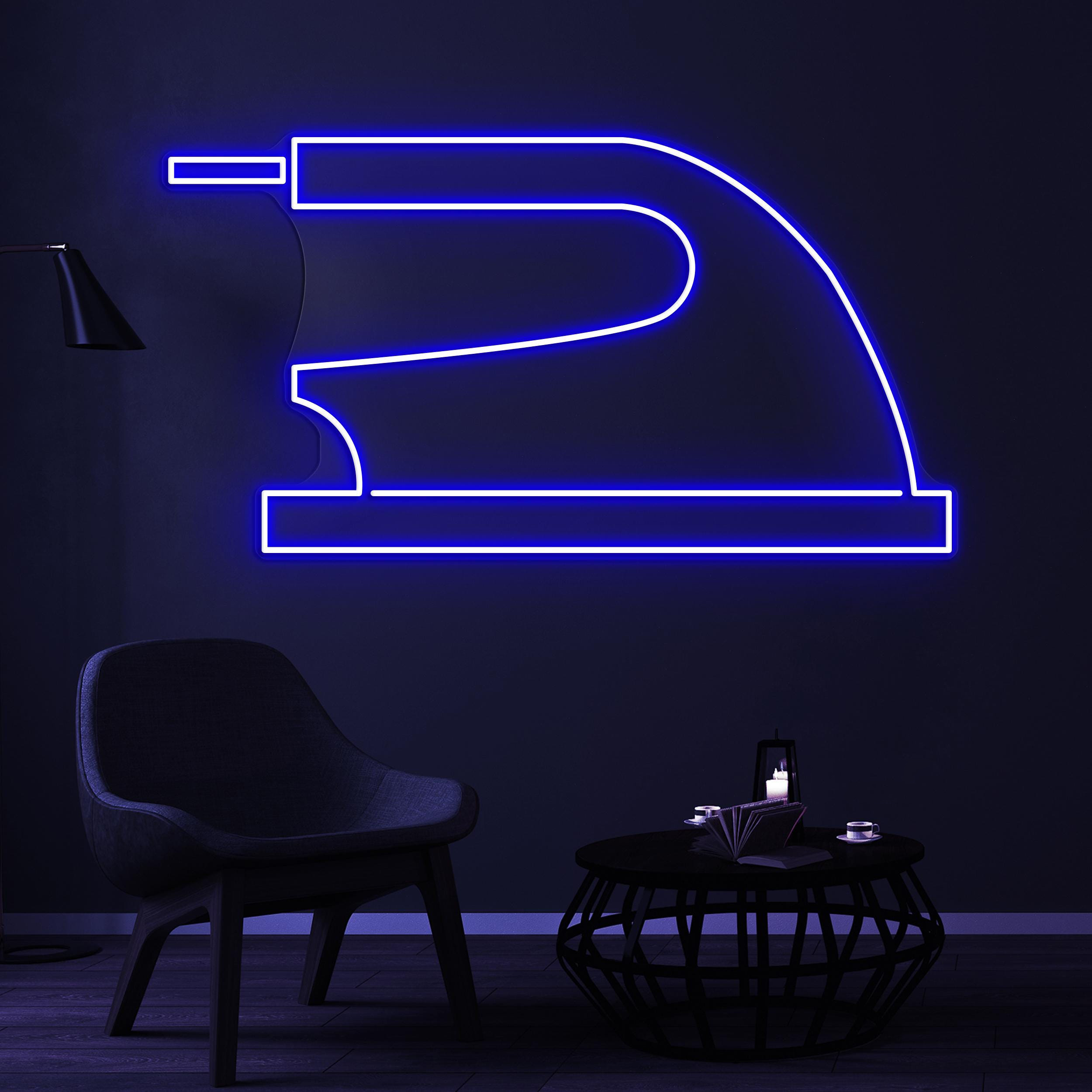 Iron Neon Sign, Iron LED Light, Electric Iron Wall Decor, Laundry Press Wall Art, Electronics Shop Neon Light, Dry Clean Shop Neon Decor