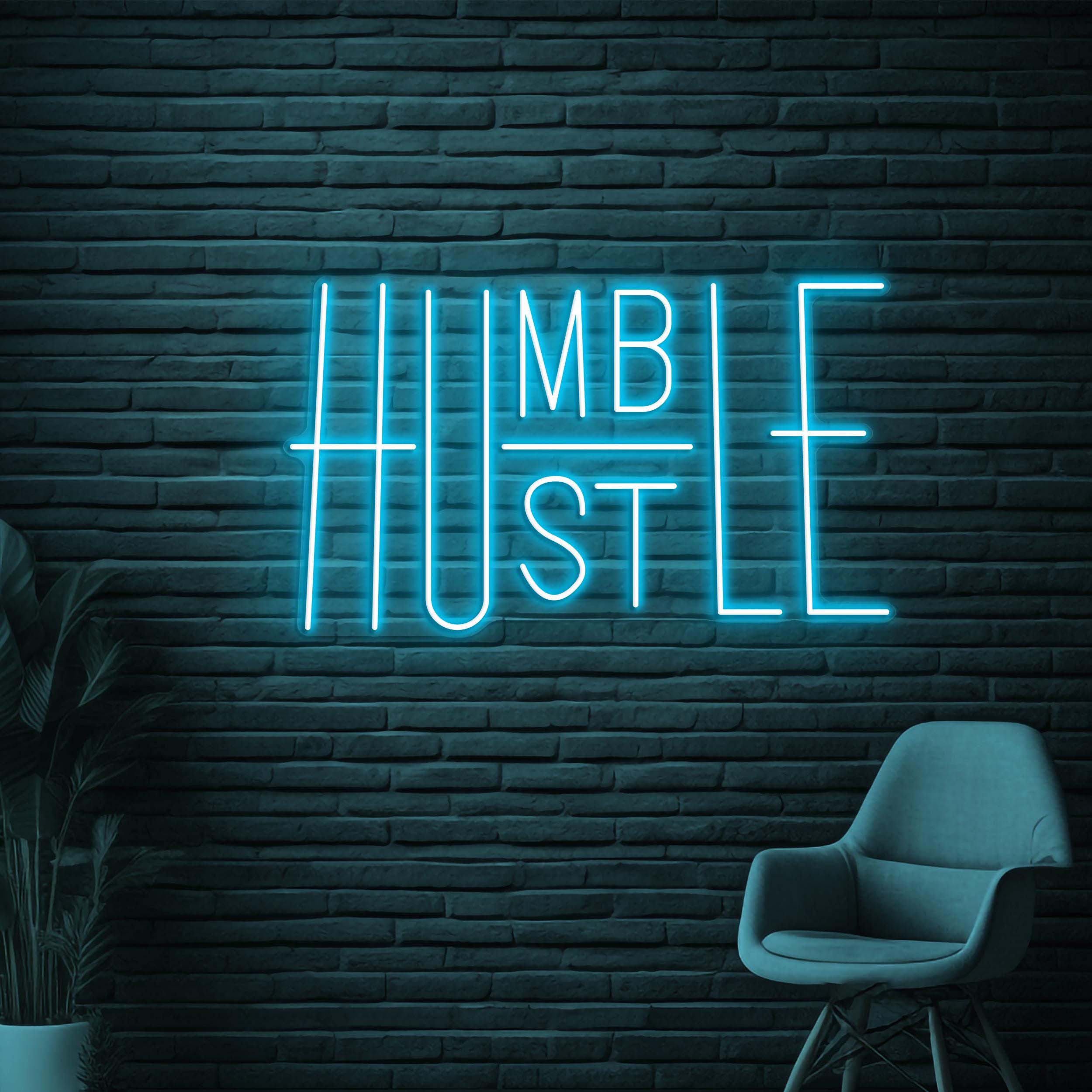 Humble Hustle Neon Sign, Humble Hustle LED Light, Dream Big Wall Decor, Boss Quotes Wall Art, Office Neon Light, Motivational Neon Sign