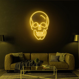 Skull Head Neon Sign, Skull Head LED Light, Skeleton Head LED Neon Art, Anime Neon Sign, Grim Reaper Light, Horror House Decor, Home Decor