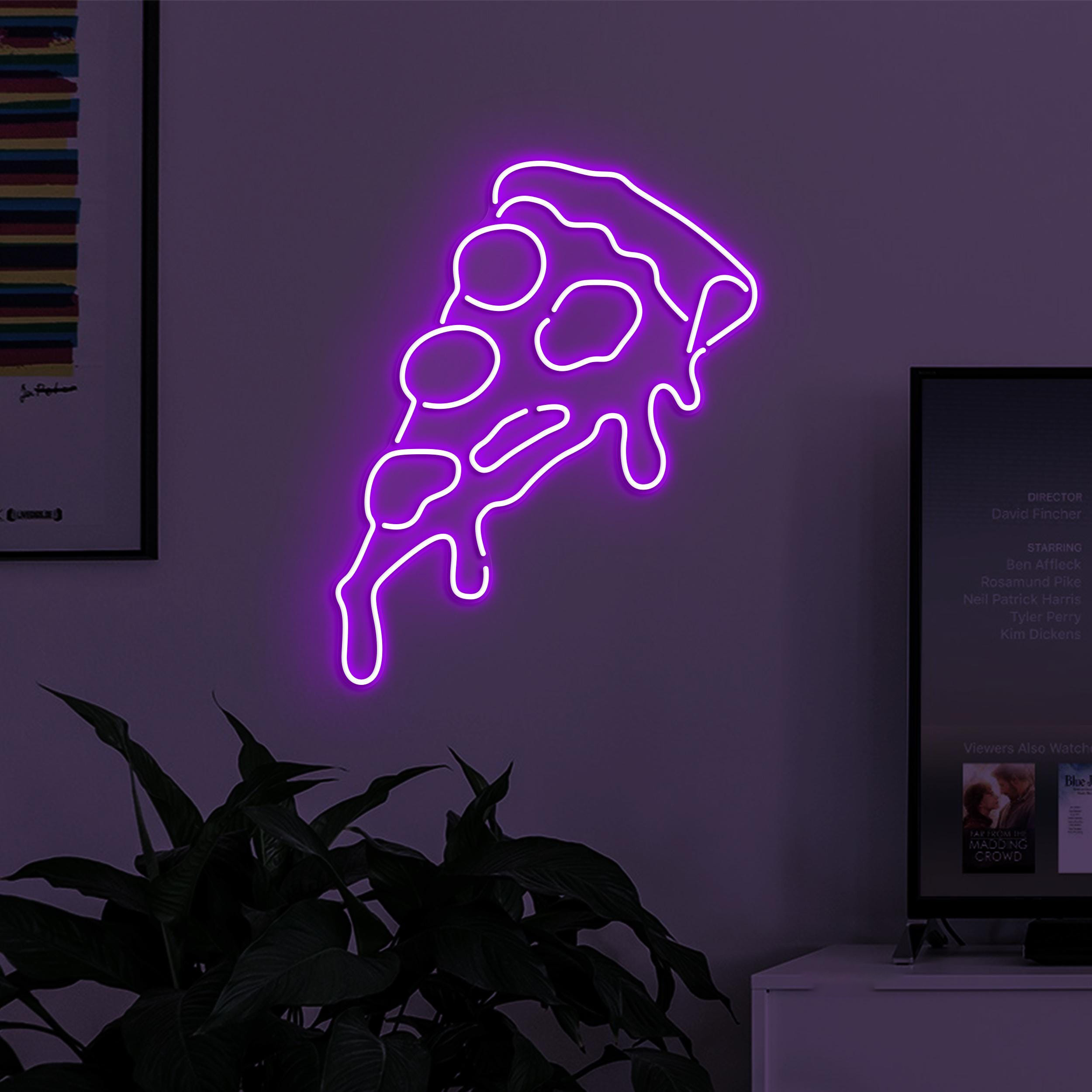 Pizza Neon Sign, Pizza LED Light, Pizza Slice Wall Decor, Pizza Cafe Neon Light, Pizza Shop Led Sign, Foodie Neon Art, Pizza Lover Decor