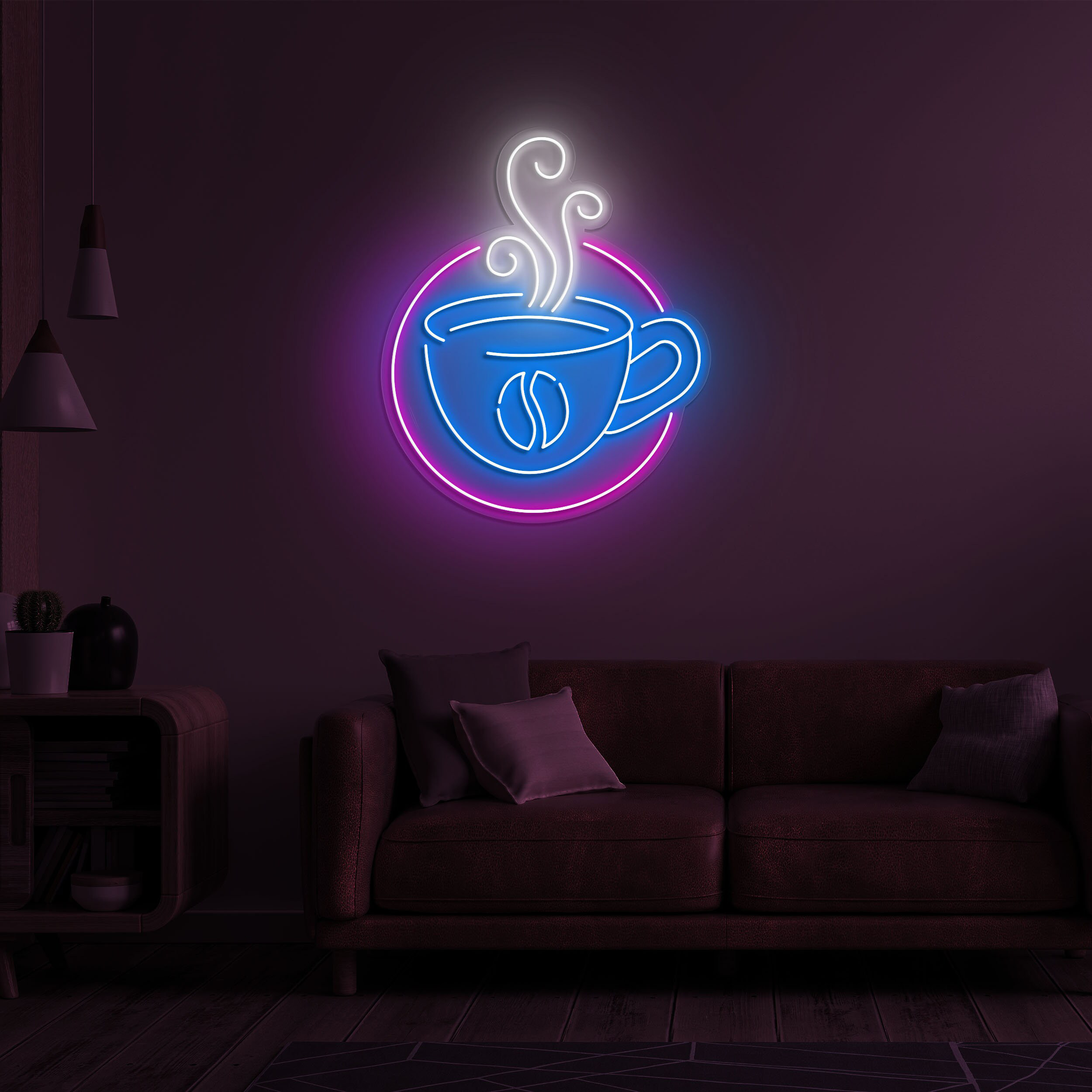 Coffee Cup Neon Light, Coffee Neon Sign for Home or Café, Coffee Shop Decor, Kitchen and Lounge Decor, LED for Coffee Lovers, Café Bar Gift