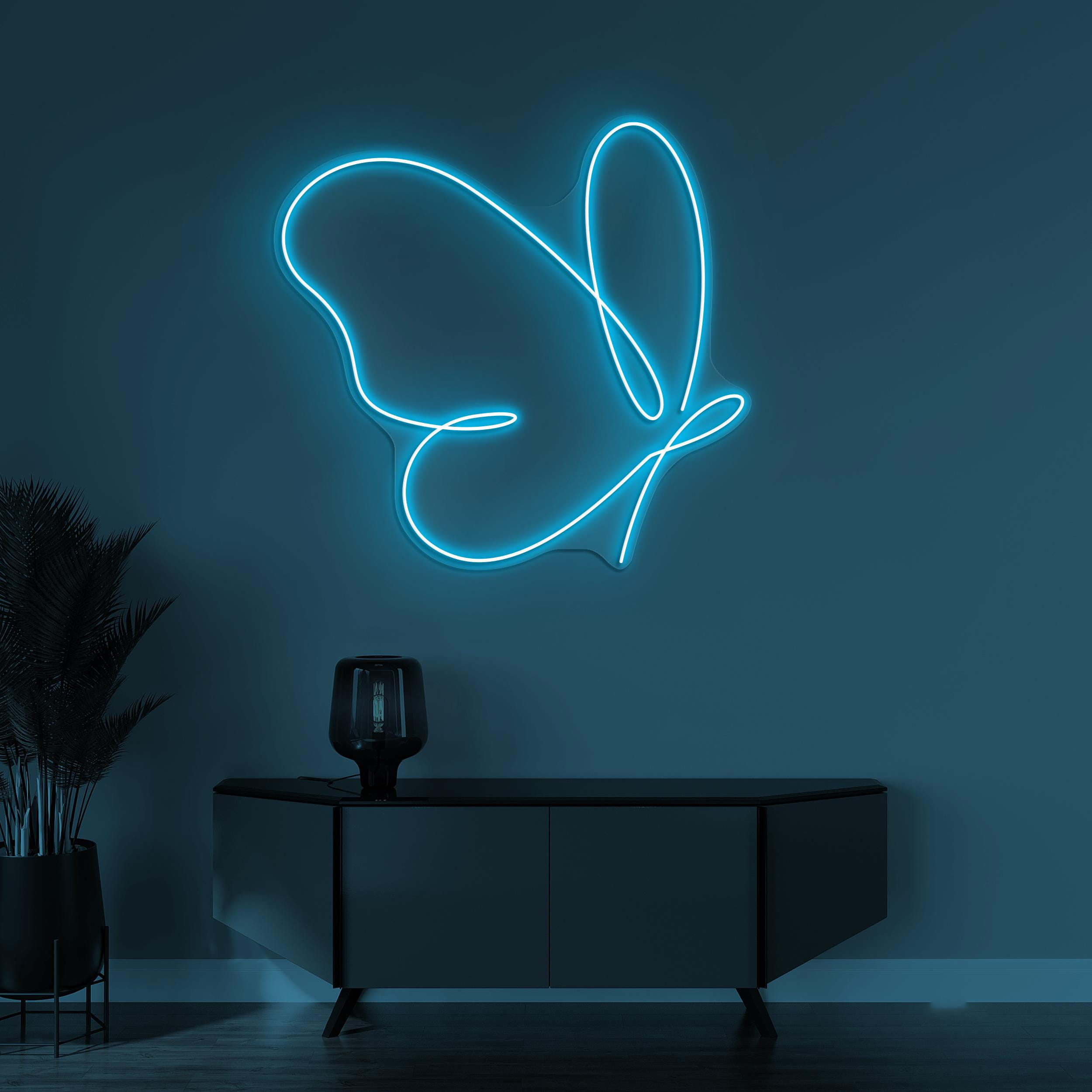 Butterfly Neon Sign, Butterfly LED Light, Flying Butterfly Wall Decor, Girl Room Wall Art, Cute Butterfly Neon Light, Kids Room Wall Decor