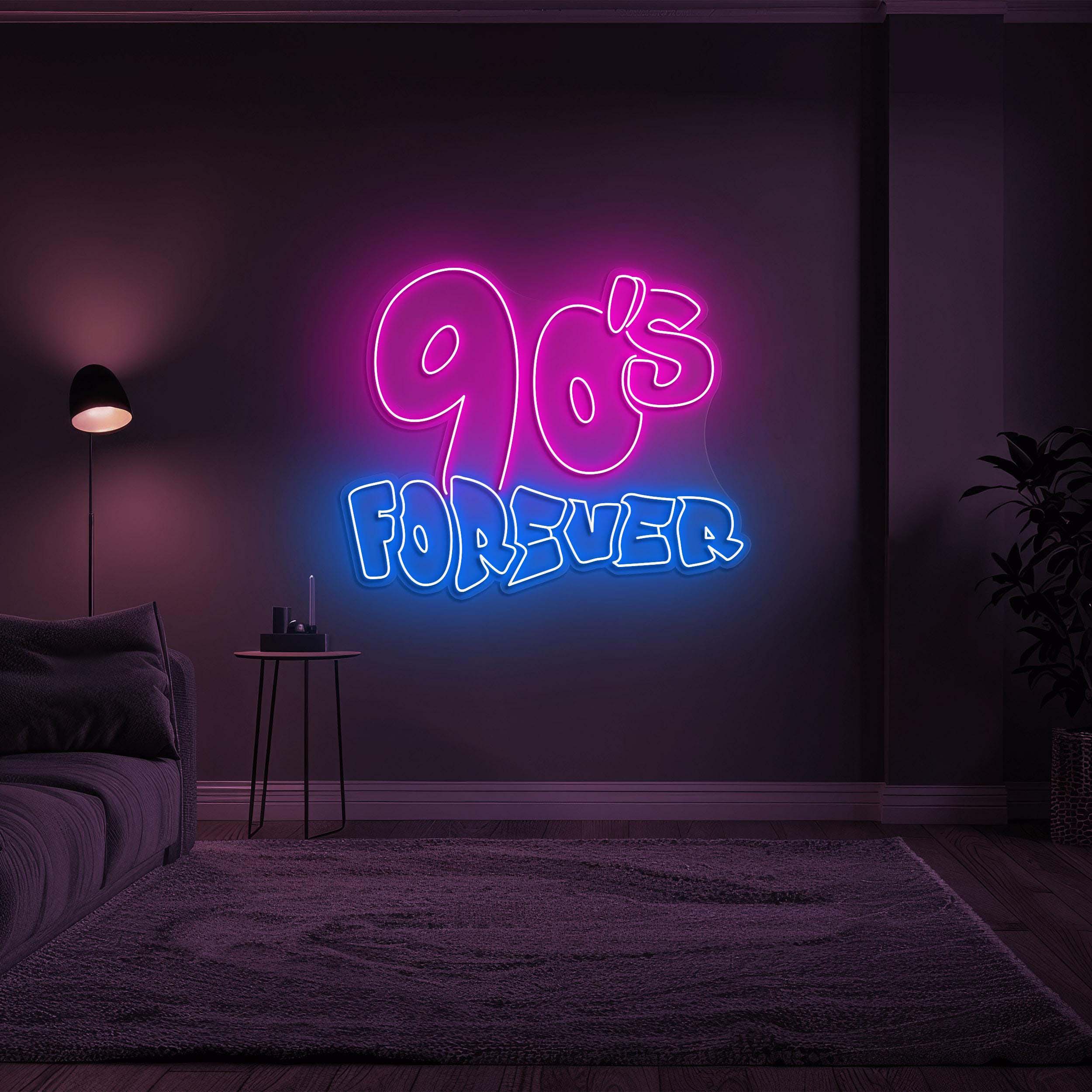 90's Forever Neon Sign, 90s Forever Light, Neon Sign for Disco, bar and Club Decor, 90s Theme Decor Sign, Best Décor for Parties and Events