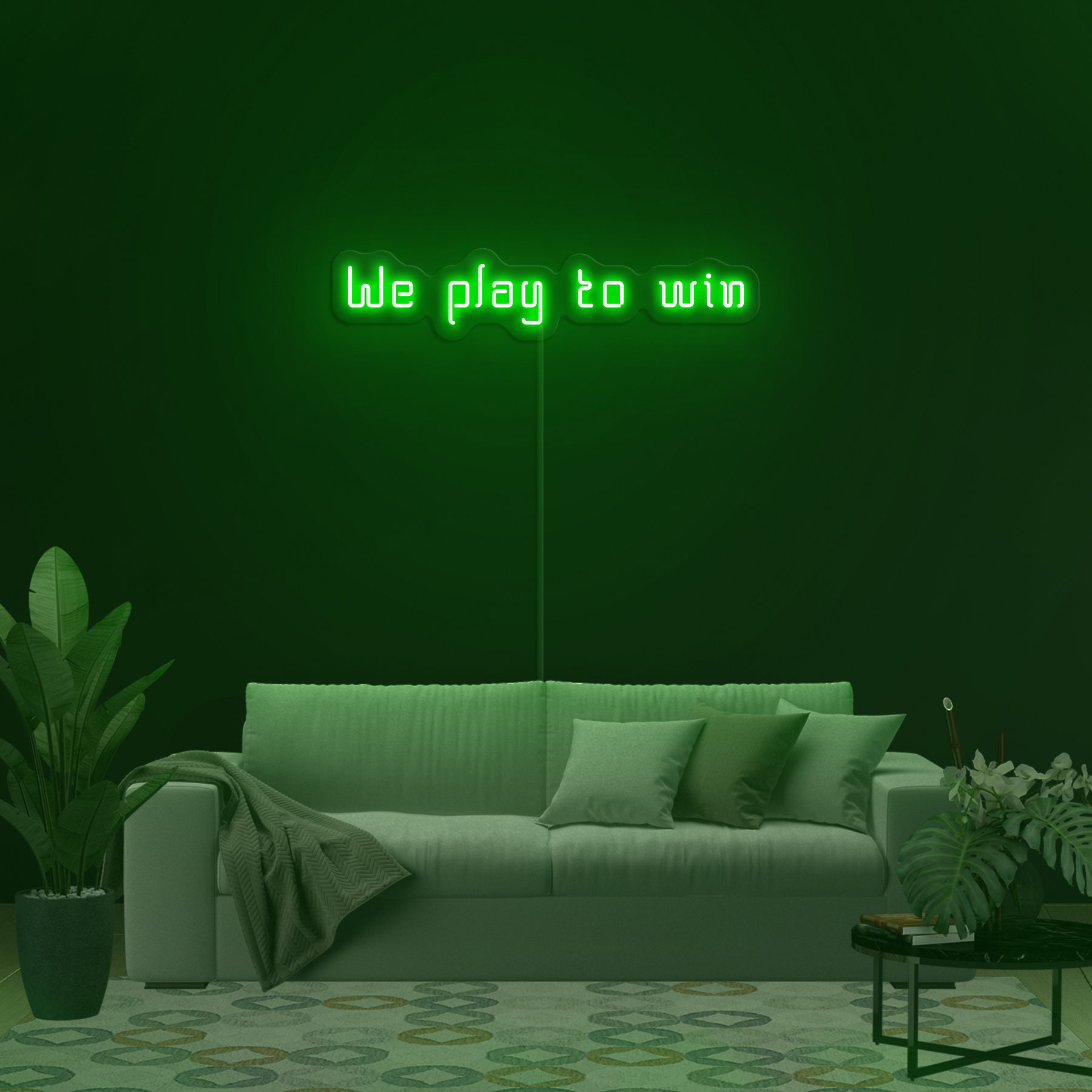 We Play To Win Neon Sign, Custom Gamer Lights, Game Room Decor, Arcade Lighting, Video Game Gift, LED Wall Sign, Neon Lights, Home Decor
