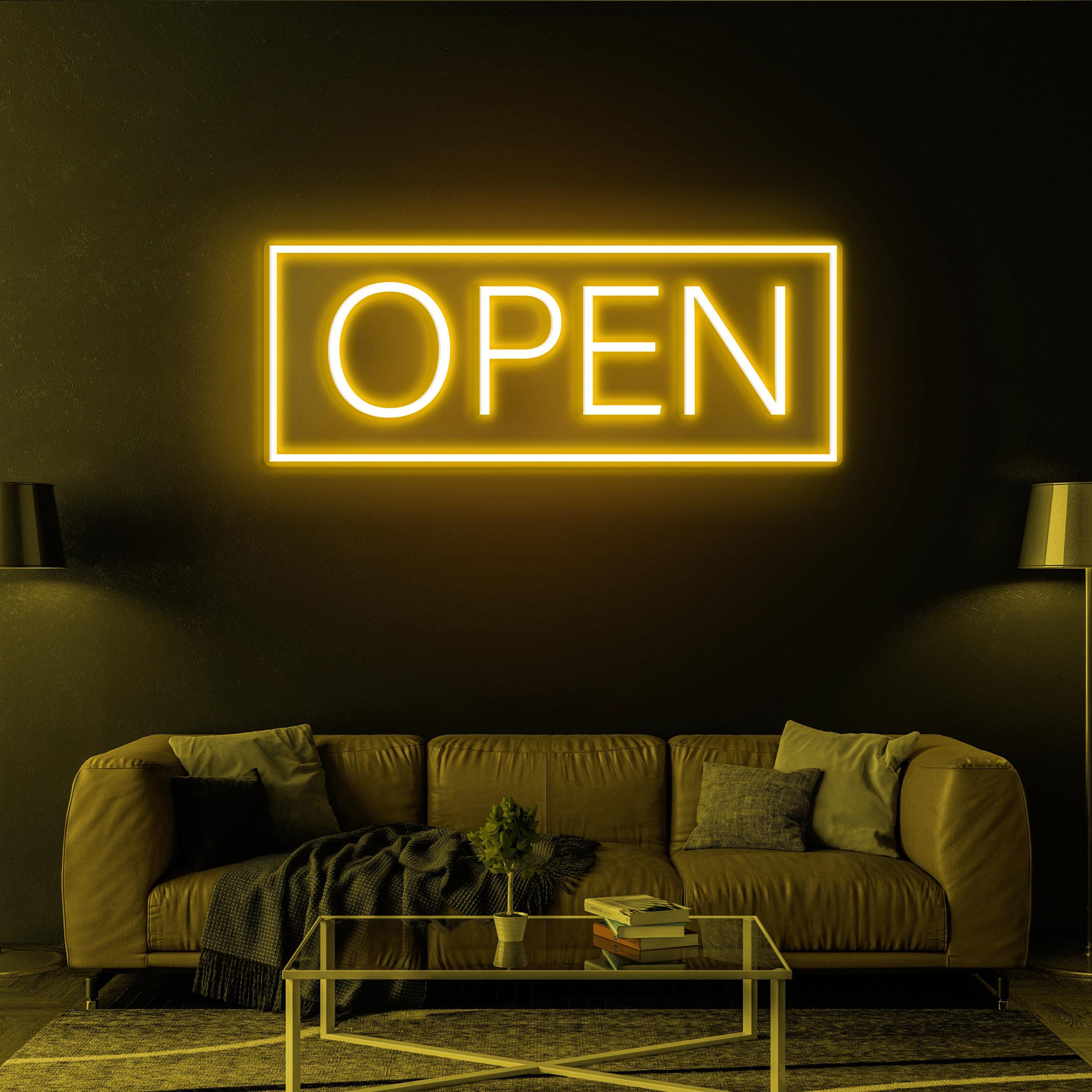 Open Neon Sign, Open Neon LED Light, Open LED Neon Art, Custom Open Sign, Hanging Open Sign, Opening Sign, Decor for Cafe, Bar, Shops, Gift
