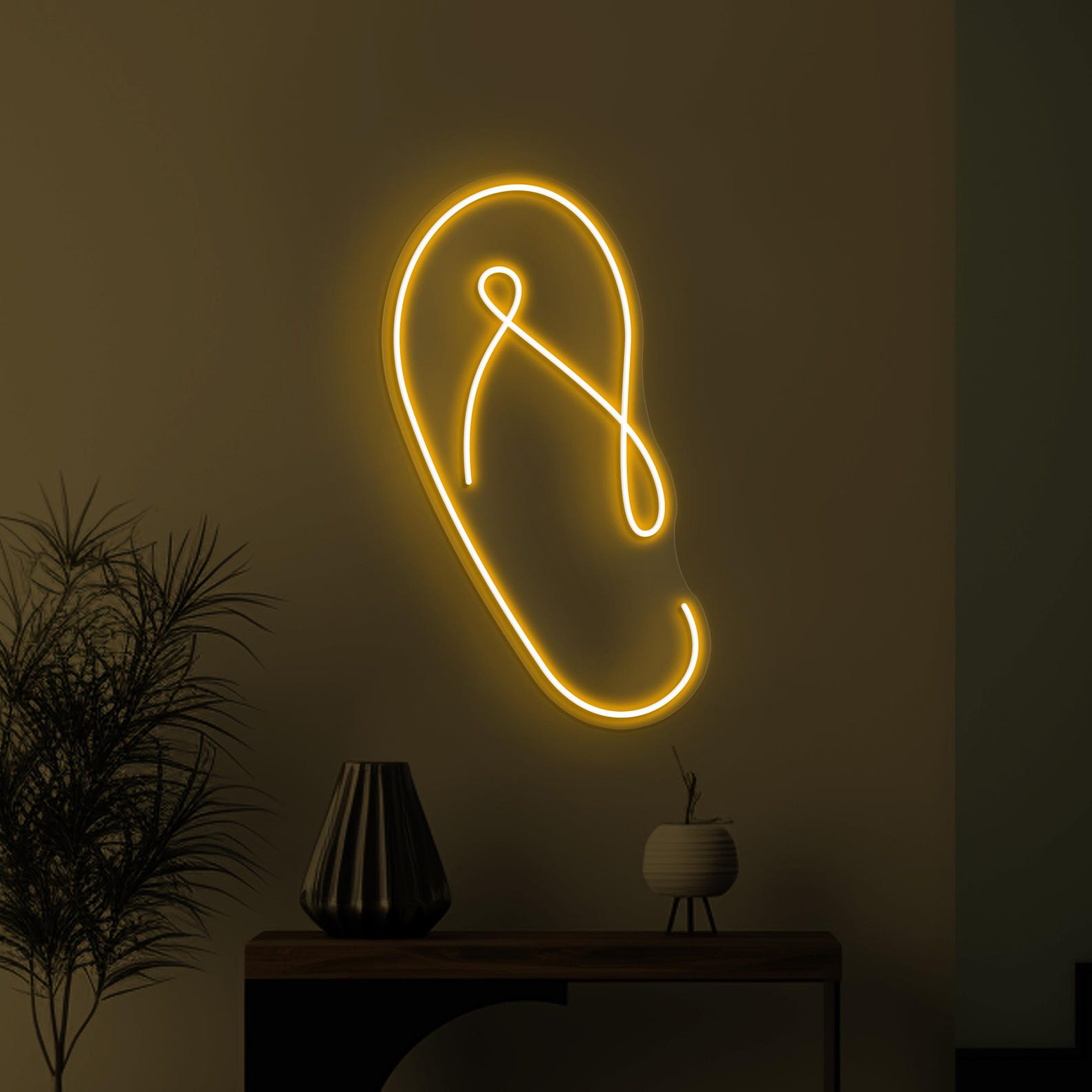Flip Flop Neon Sign, Flip Flop LED Light, Shoes Shop Wall Art, Beach Shoes Wall Decor, Business Neon Light, Home Wall Art, Summer Decor