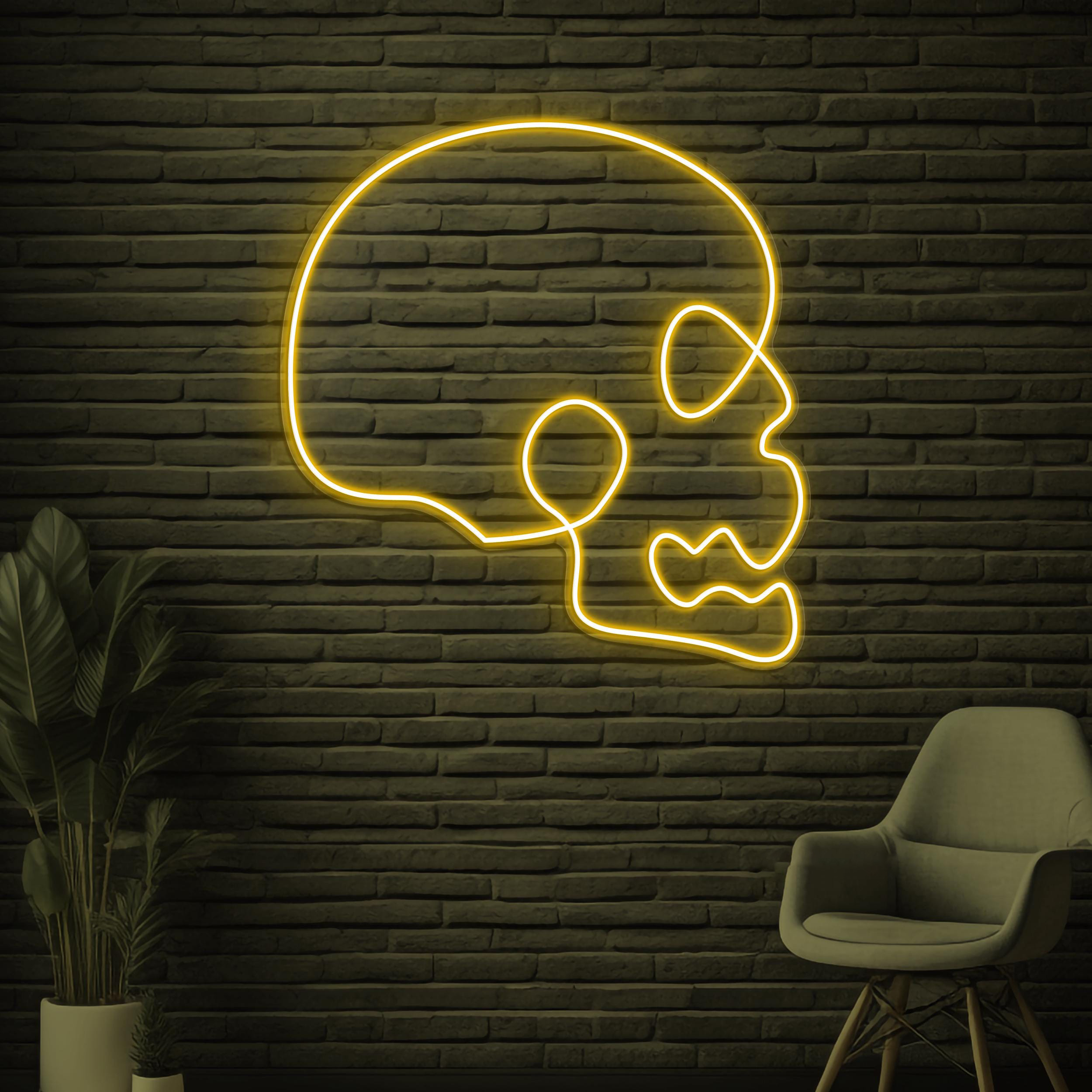 Skull Neon Sign, Skull LED Light, Skull Head Wall Decor, Spooky Neon Art, Grim Reaper Led Sign, Horror House Wall Art, Gothic Neon Sign