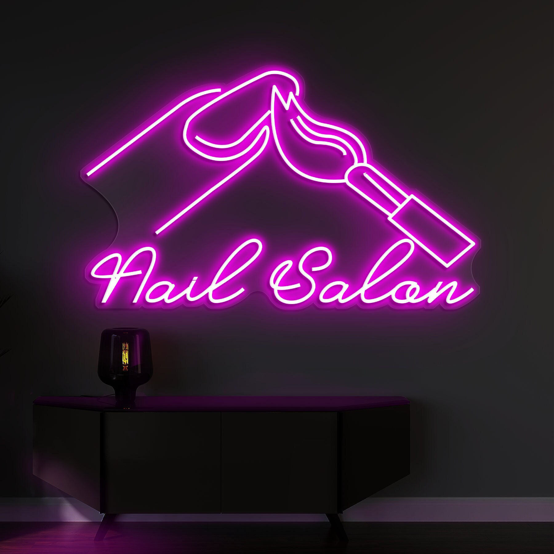 Nail Salon Neon Sign, Nail Neon Sign, Perfect Nail Polish Neon Light for Salon Decor, Nail Art Signage, Sign for Shop and Display Decor,Gift
