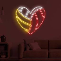Heart Neon Sign, Heart LED Light, Volleyball Heart Wall Art, Sports Shop Wall Decor, Couple Neon Gift, Romantic Neon Light, Volleyball Lover