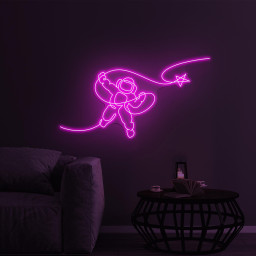 Astronaut Reaching Star Neon Sign, Astronaut Star LED Light, Astronaut Reaching Star LED Art, Home Wall Sign, Game Room Art, Astronaut Lover