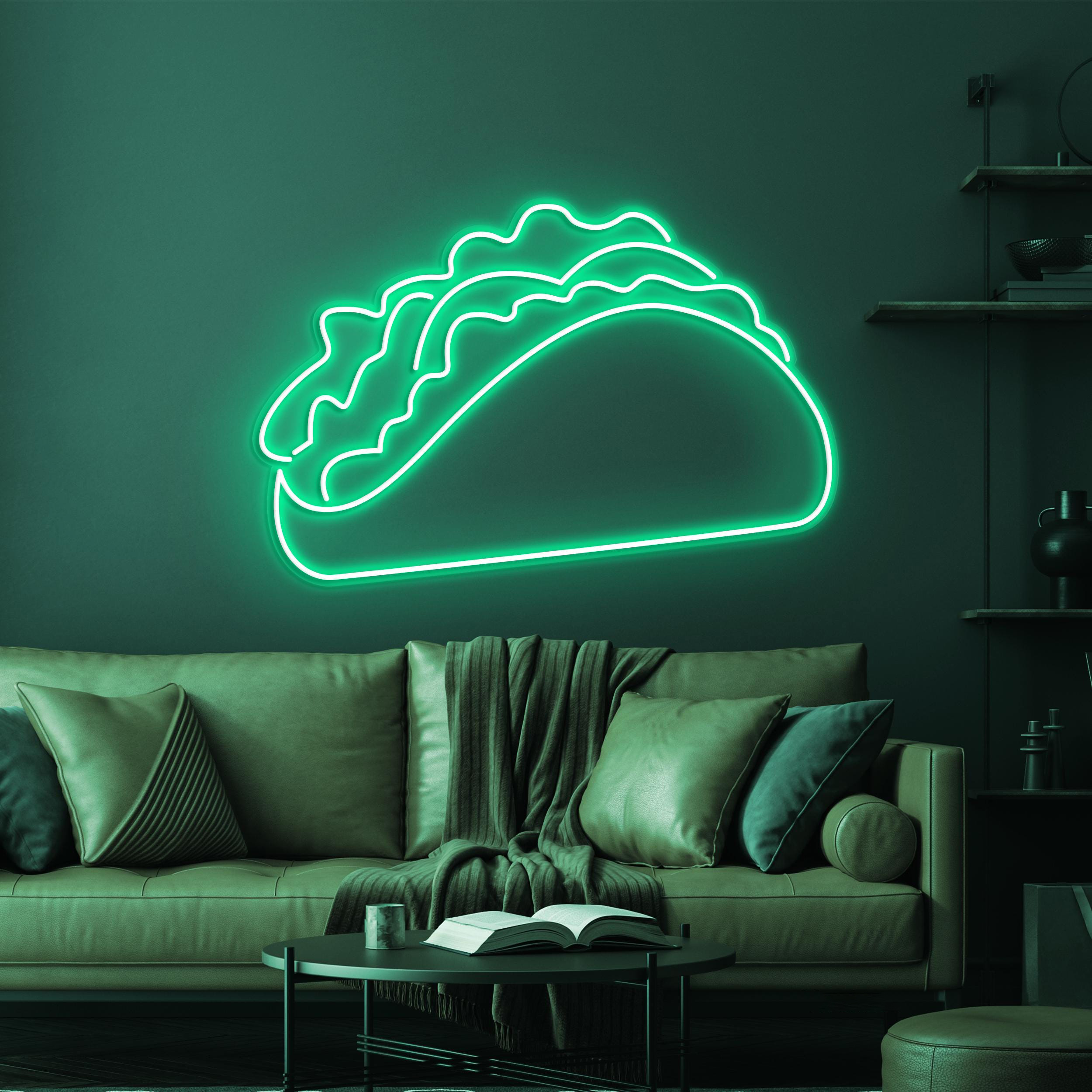 Taco Neon Sign, Mexican Food Neon Light, Taco Wall Art, Restaurant Neon Sign, Tacos LED Light, Street Food Neon Sign, Taco Neon Wall Art