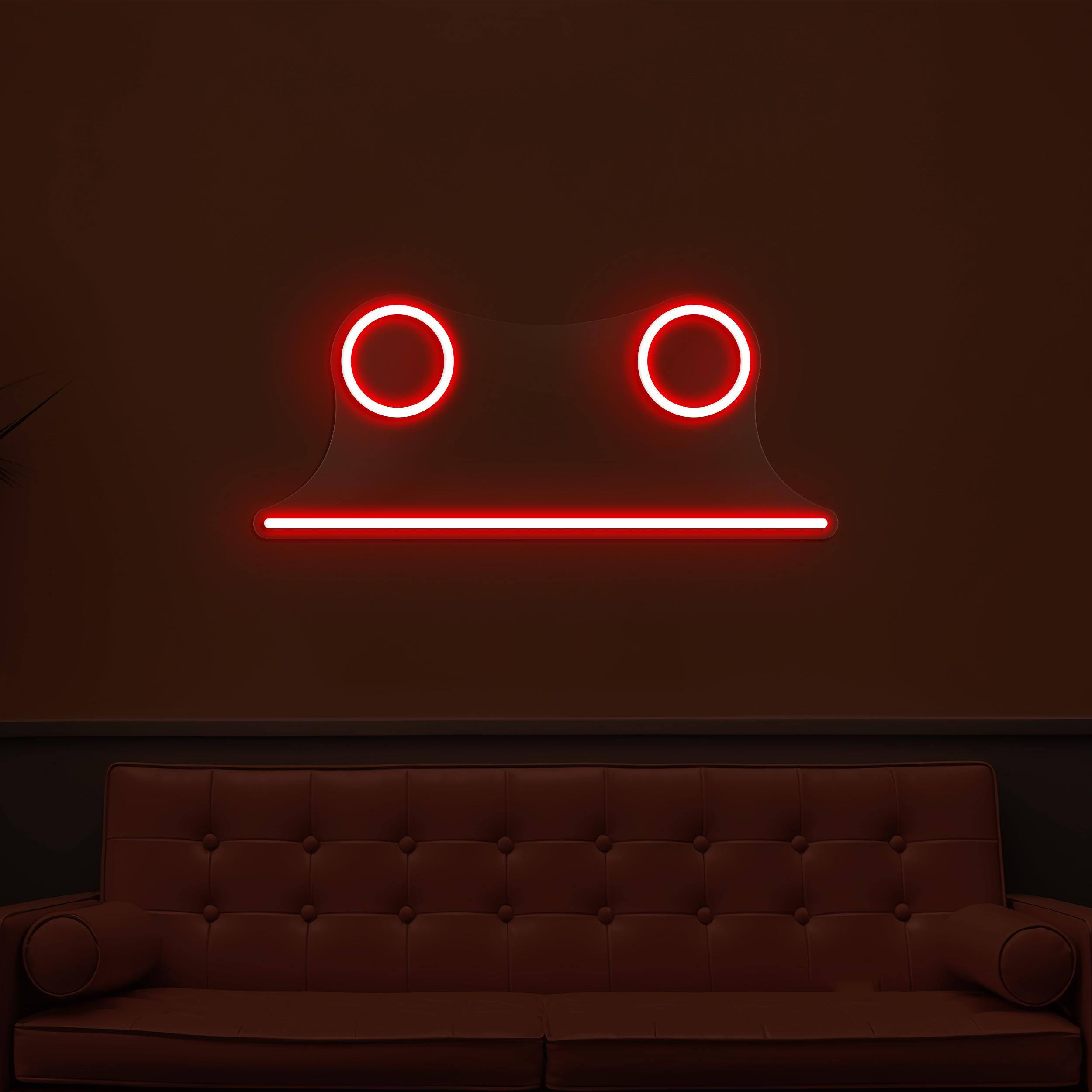 Froggy Face Neon Sign, Froggy Face LED Light, Froggy Eye Wall Decor, Kids Room Wall Art, Animal Shop Neon Light, Custom Sign, Lip Line Art
