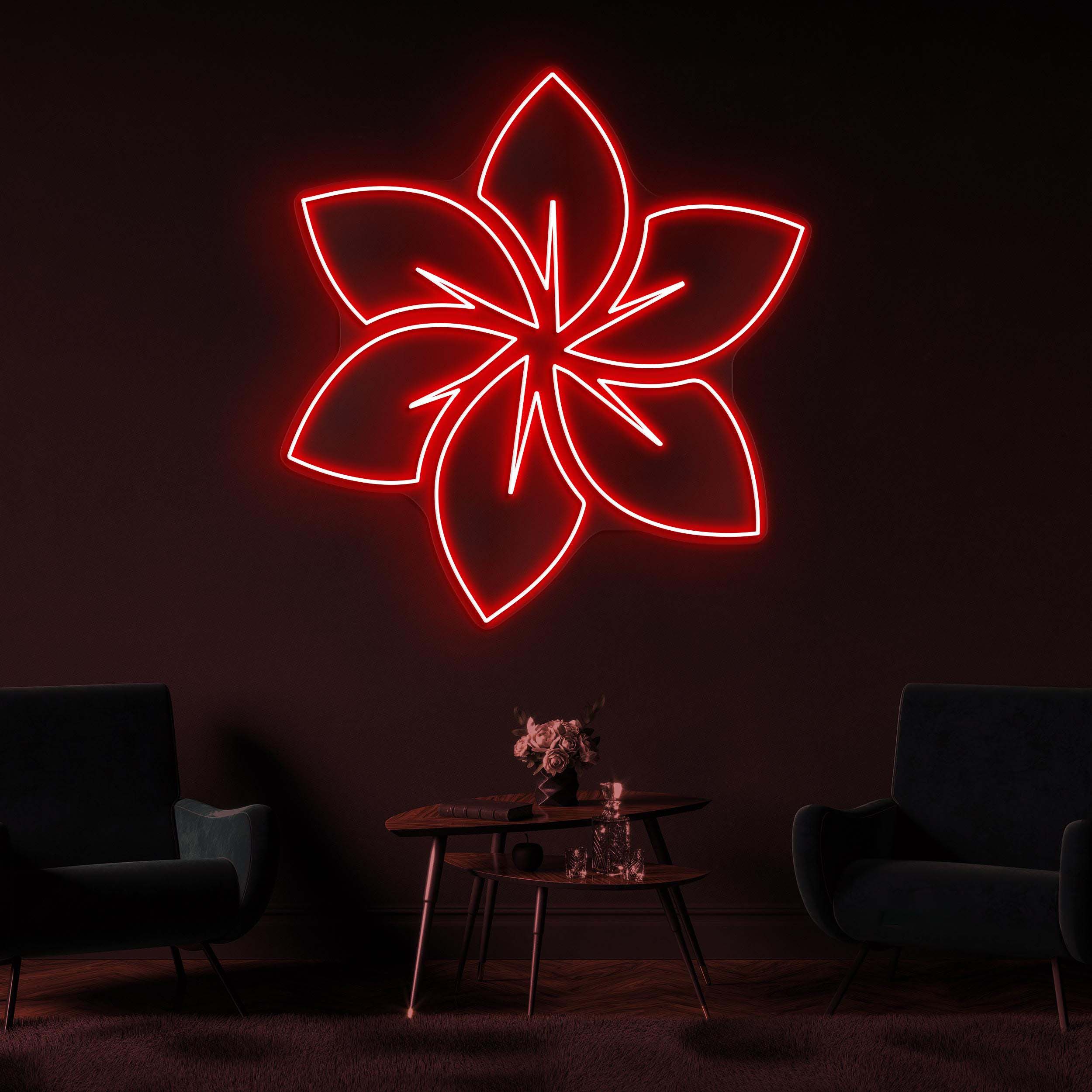 Flower Neon Sign, Flower LED Light, Floral Wall Decor, Flower Shop Wall Art, Wedding Parties Wall Art, Decor for Home, Party and Room, Gift
