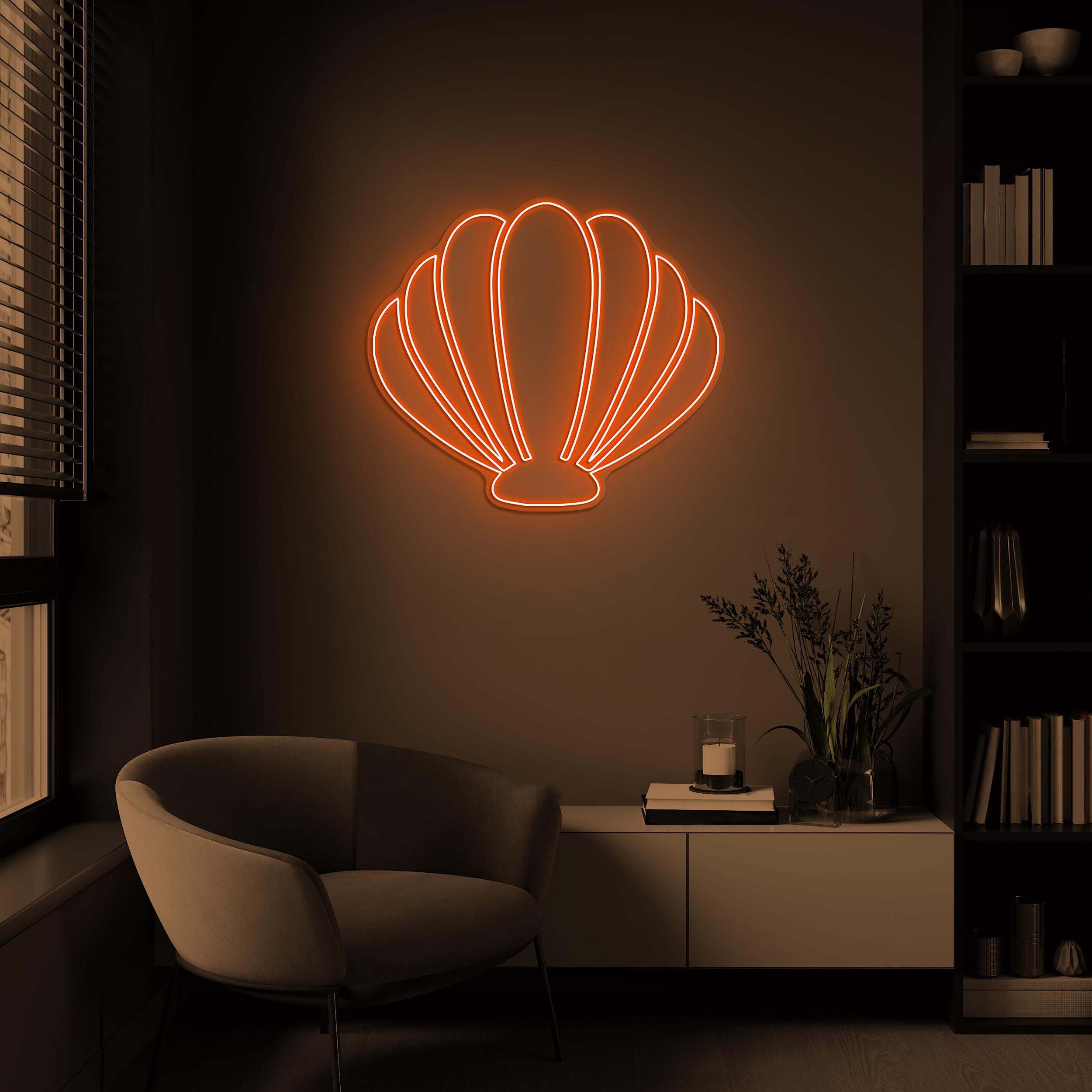 Seashell Neon Sign, Seashell LED Light, Mollusk Shell Decor, Mermaid Shell Light, Sea Animal Wall Art, Seashell Lover Gift, Home, Room Decor