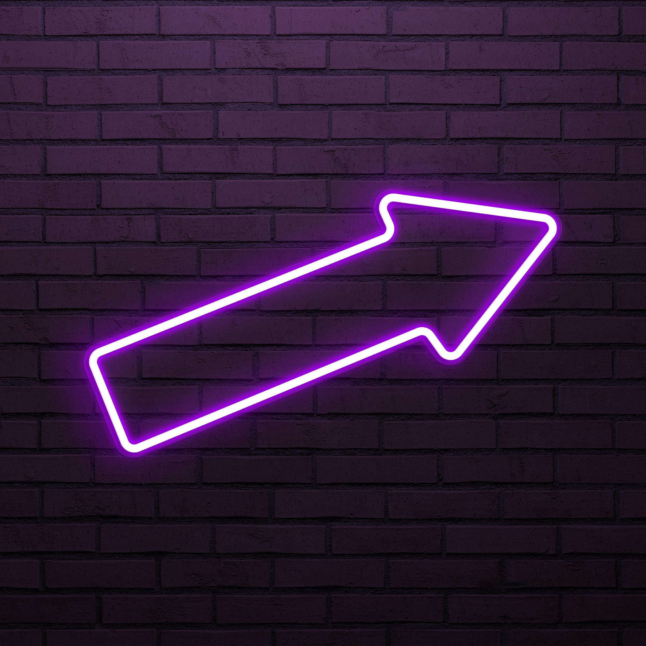 Arrow Neon Sign, Arrow LED Light, Directional Wall Decor, Airport Wall Art, Road Neon Light, Office Neon Decor, Up and Right Arrow Sign
