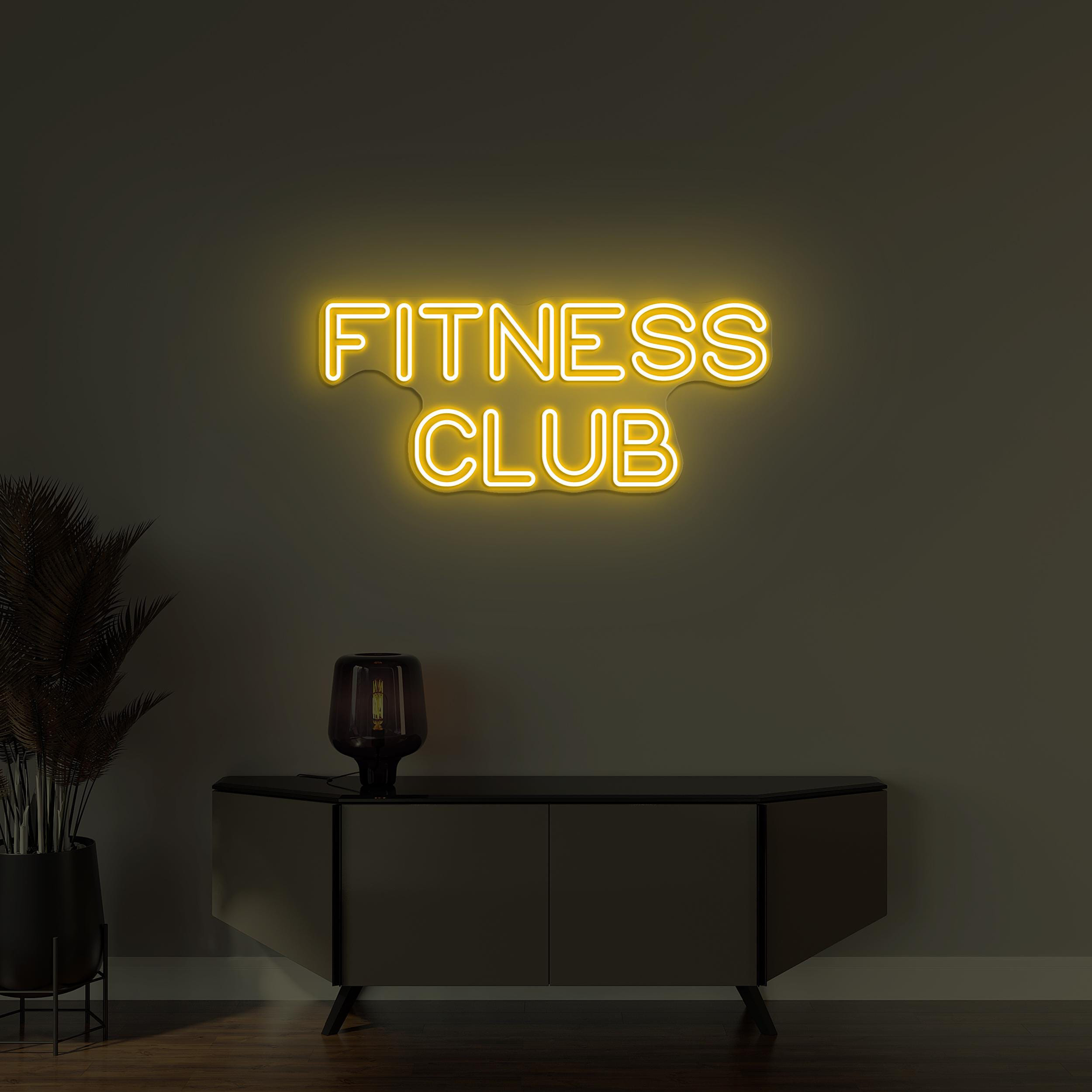 Fitness Club Neon Sign, Fitness Club LED Light, Gym LED Wall Decor, Workout Neon Art, Gym Logo Sign, Business Neon Light, Body Building Art