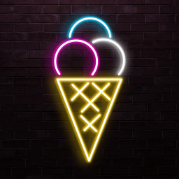Cone Ice Cream Neon Sign, Cone Ice Cream LED Light, Bar and Cafe Neon Light, Ice Cream Shop Wall Decor, Dessert Spot Art, Kids Room Decor