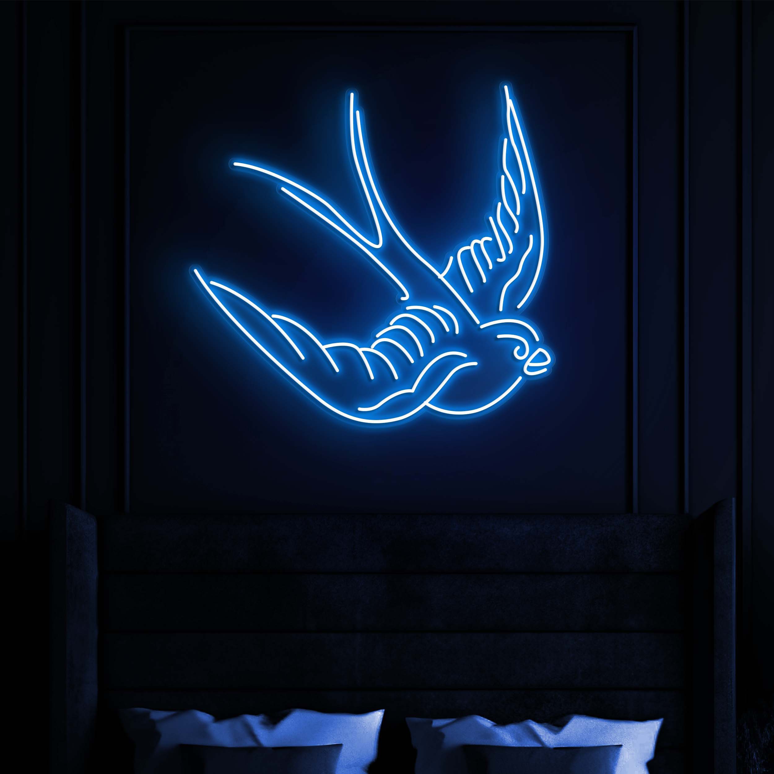 Swallow Neon Light, Flying Bird Neon Sign, Bird Art for Room Decor, Led Wall Neon Sign, LED Animal Sign, Ideal for Bedroom, Kids Room Gift