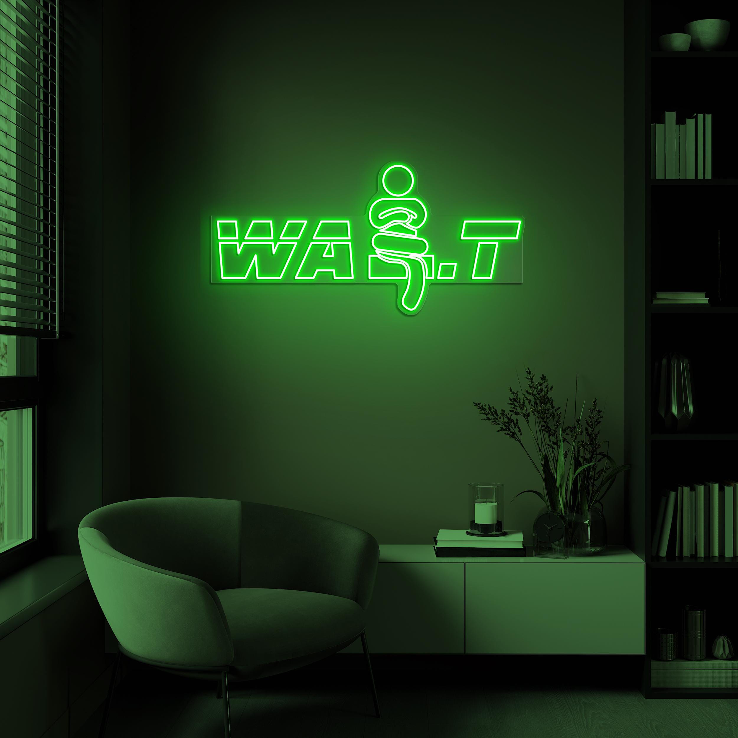 Wait Neon Sign, Wait LED Light, Wait Wall Decor, Hold On Door Sign, Custom Neon Sign, Shop Wall Decor, Store Door Sign, Patience Wall Art