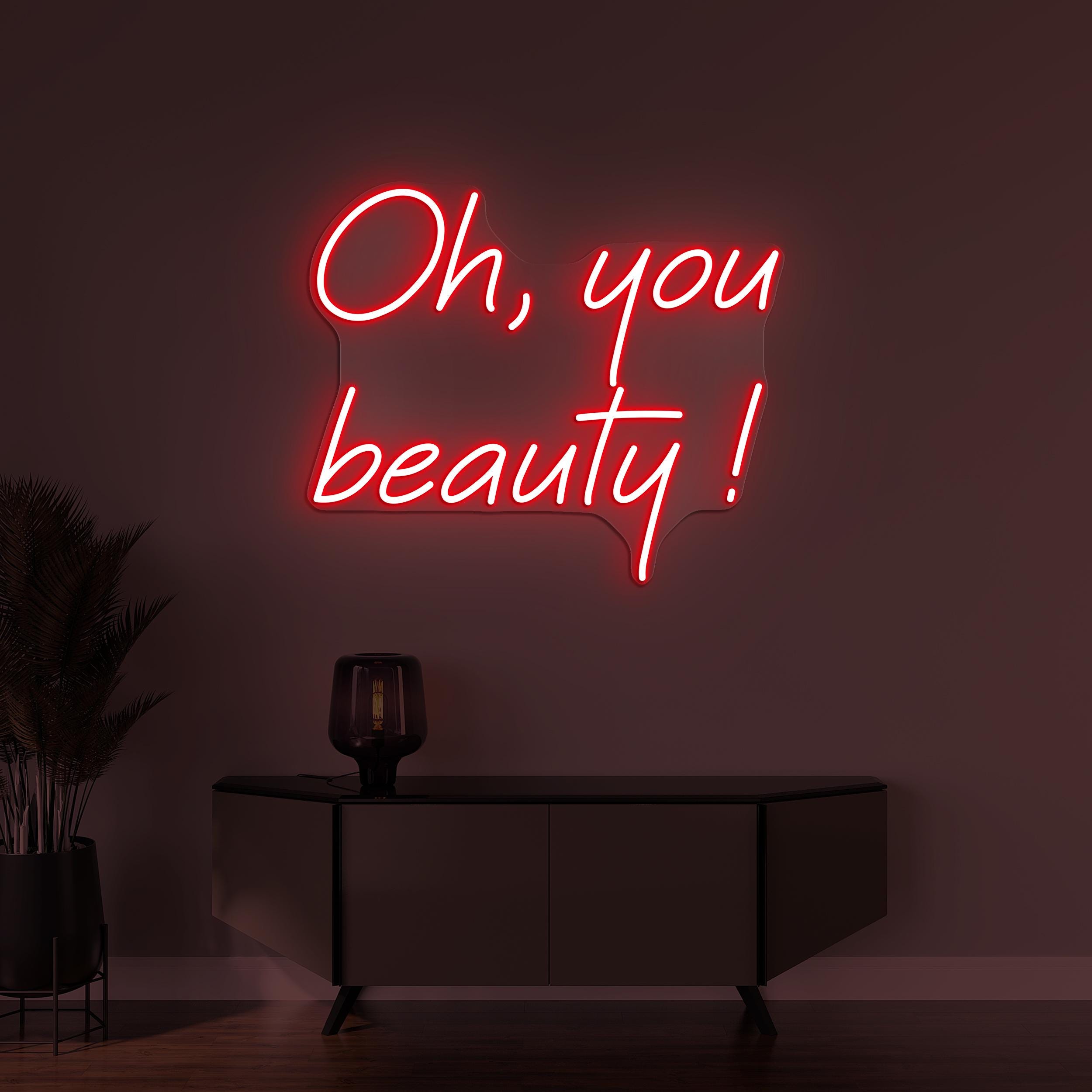 Oh You Beauty Neon Sign, Oh You Beauty LED Light, Beauty Saloon Wall Decor, Beauty Room Sign, Girl Room Wall Decor, Personalized Beauty Sign