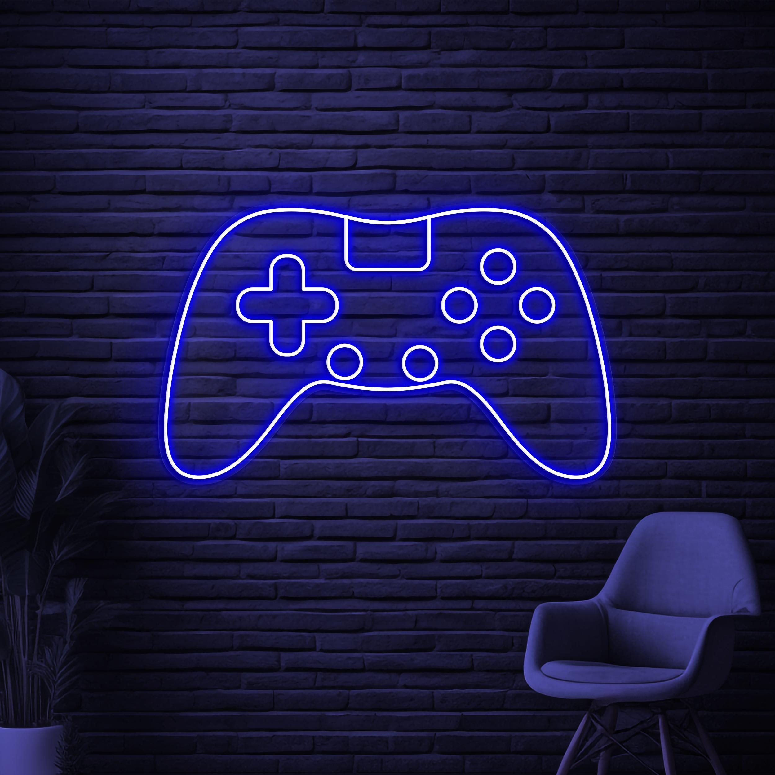 Game Controller Neon Sign, Game Controller LED Light, Game Pad Wall Decor, Game Room Wall Art, Led Neon Light, Boys Game Room Sign, Gift