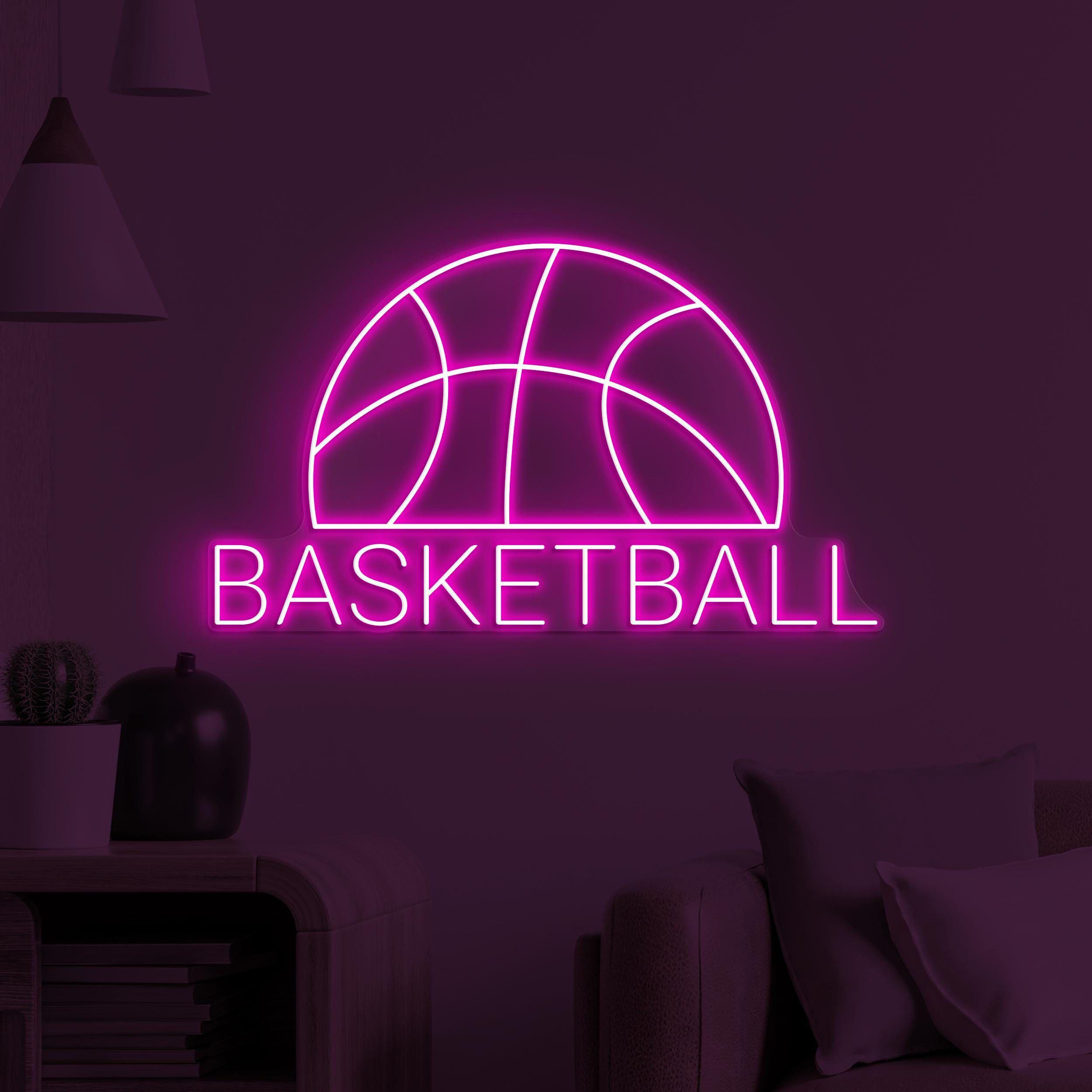 Basketball Neon Sign, Basketball LED Light, Basketball Logo Wall Decor, Hobby Wall Art, Basketball Lover Birthday Gift, Game Room Neon Light