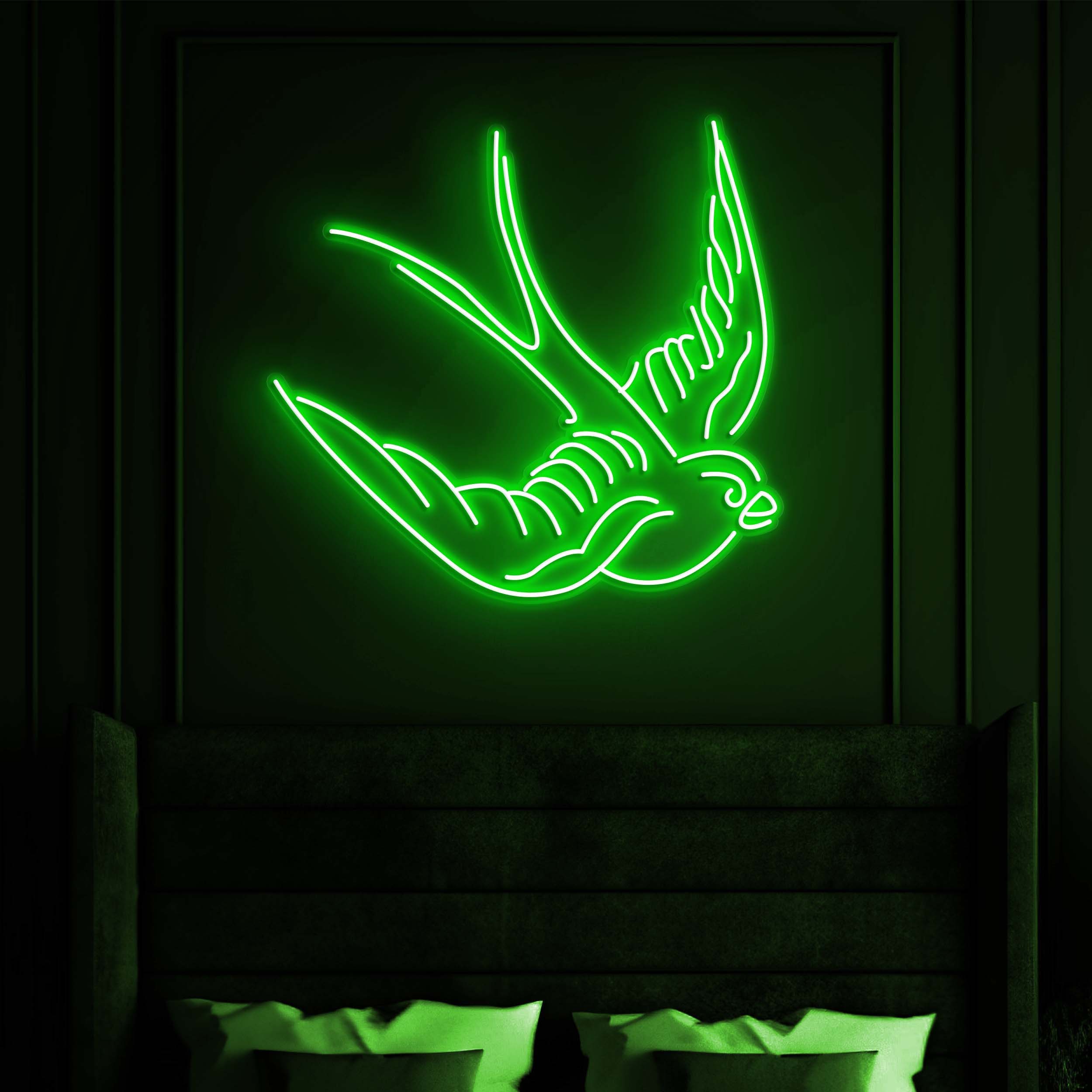 Swallow Neon Light, Flying Bird Neon Sign, Bird Art for Room Decor, Led Wall Neon Sign, LED Animal Sign, Ideal for Bedroom, Kids Room Gift