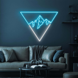 Mountain Neon Sign, Mountain LED Light, Home Wall Decor, Mountain Scenery Wall Art, Custom Neon Sign, Hotels Neon Decor, Gallery Led Light