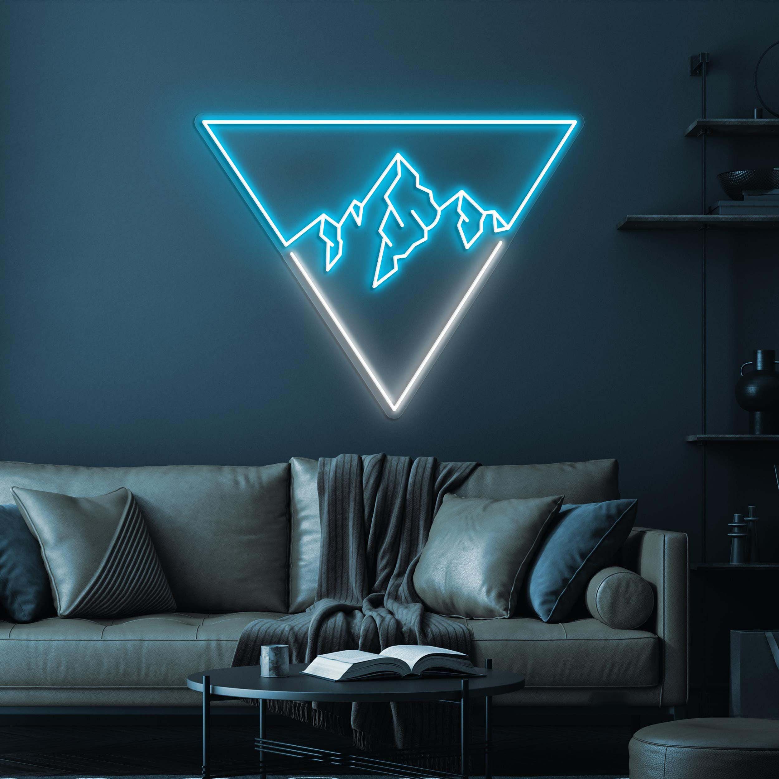 Mountain Neon Sign, Mountain LED Light, Home Wall Decor, Mountain Scenery Wall Art, Custom Neon Sign, Hotels Neon Decor, Gallery Led Light