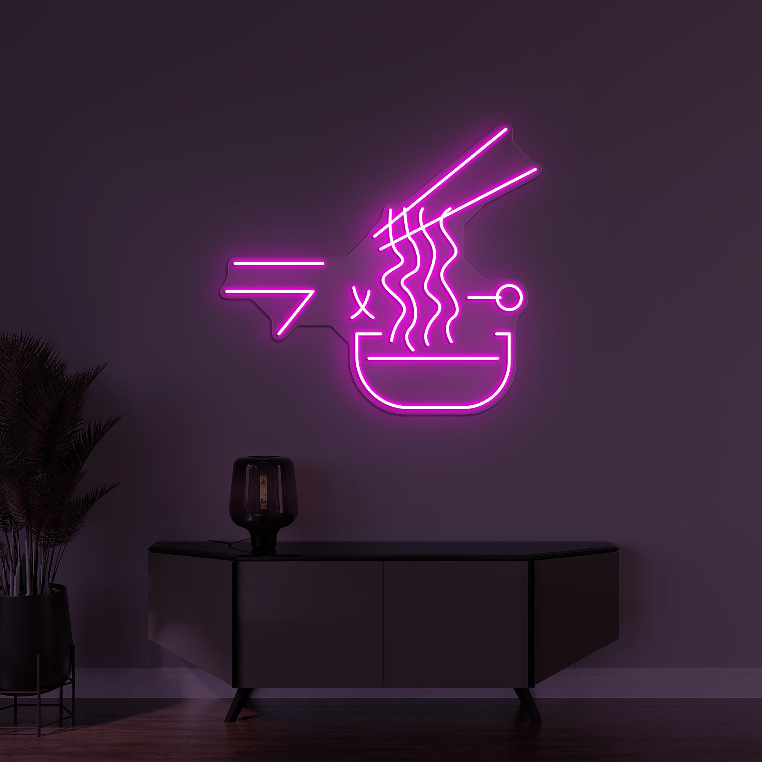 Ramen Neon Sign, Ramen LED Light, Japanese Noodles Wall Art, Kitchen Wall Decor, Noodle Bowl Neon Light, Ramen Bowl Sign, Asian Food Art