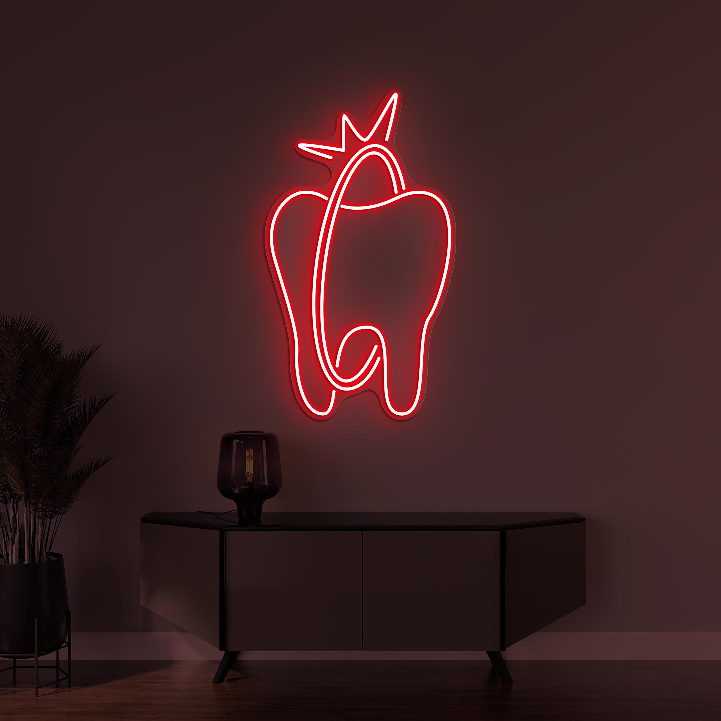 Tooth Neon Sign, Tooth LED Light, Dentist Wall Decor, Teeth Hospital Neon Art, Teeth Wall Sign, Dental Clinic Decor, Dental Clinic Logo Sign