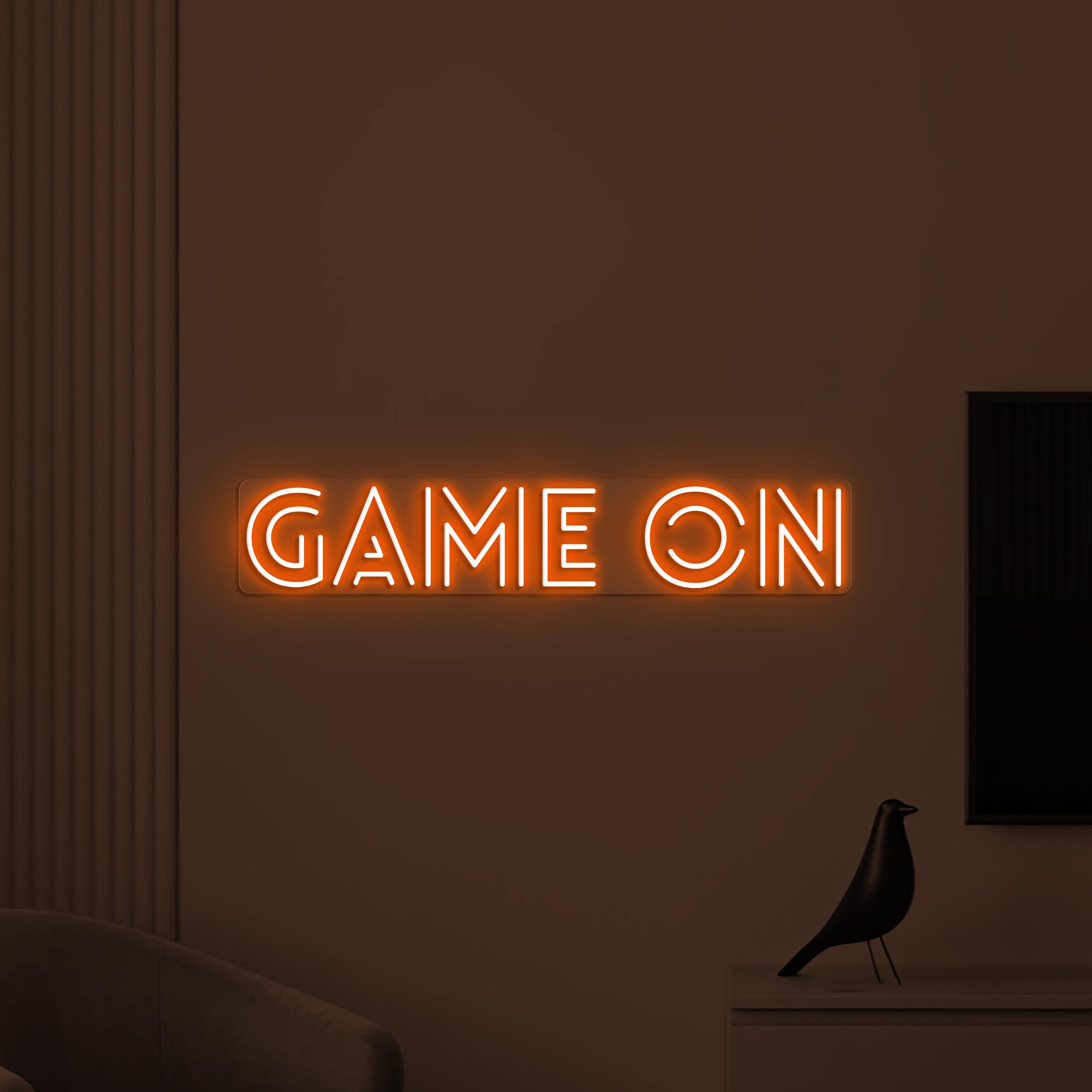 Game On Neon Sign, Game On LED Light, Gaming Zone Wall Decor, Video Game Neon Light, Custom Sign, Gift For Game Lover, Game Room Wall Art