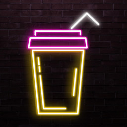 Drink Cup Neon Sign, Drink Cup LED Light, Juice Bar Wall Art, Kitchen Decor, Cafe & Bar Neon Light, Refreshing Drink Decor, Drink Corner Art