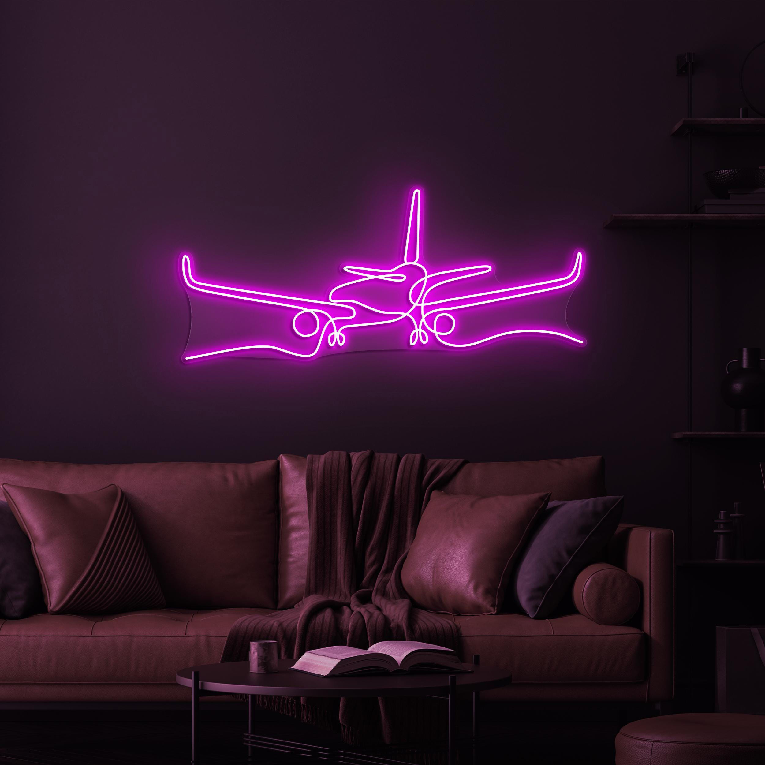 Airplane Neon Sign, Airplane LED Light, Airplane LED Neon Art, Take Off Neon, Travel Agency Wall Art, Pilot's Dream Sign, Game Room Decor